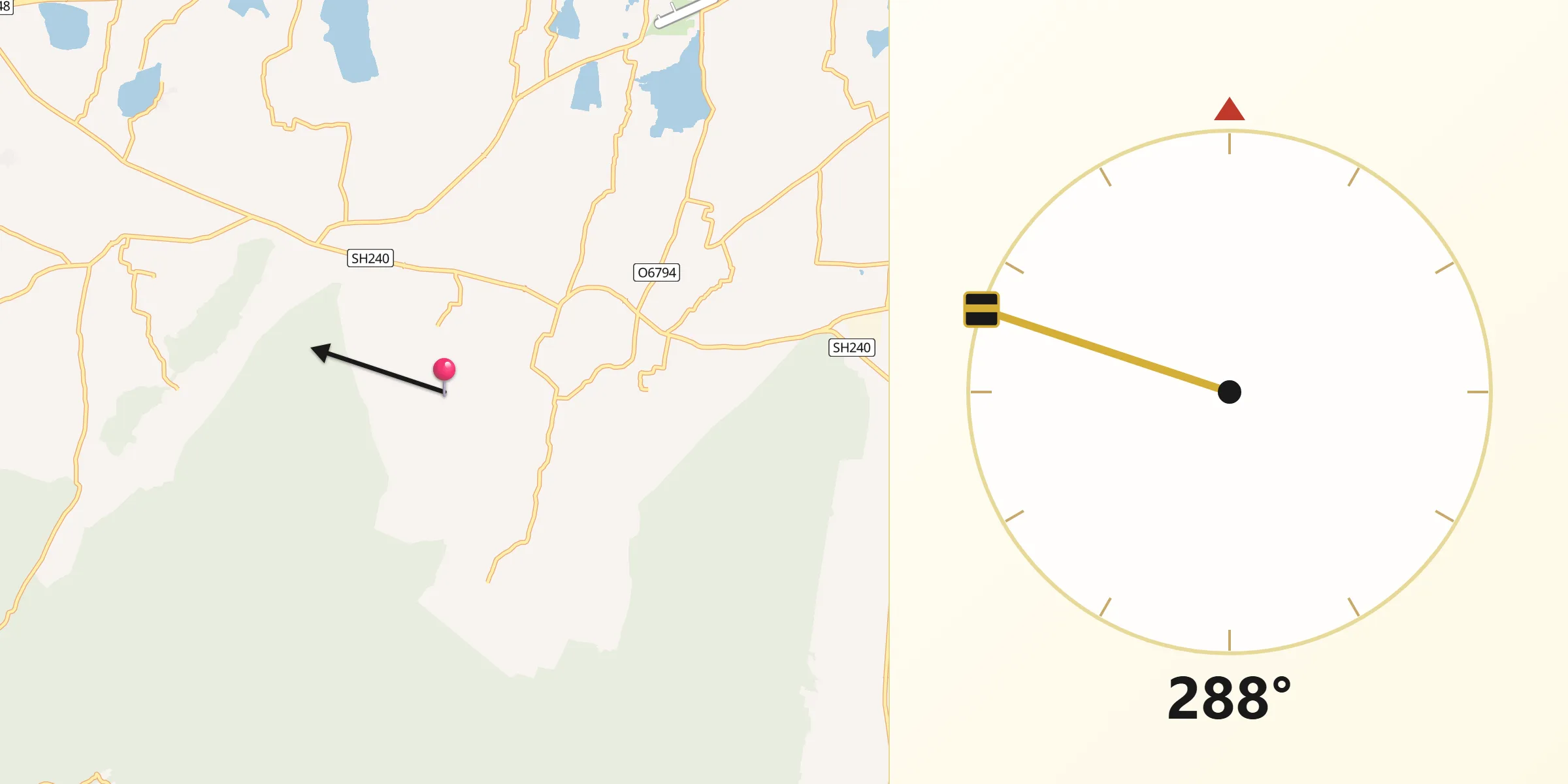 Qibla Direction from Vellore