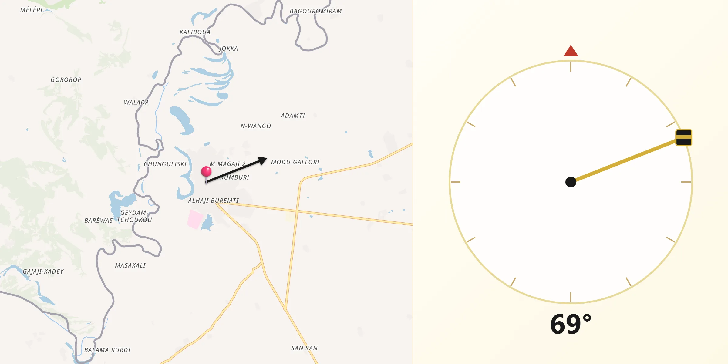 Alkibla daga Damasak zuwa Makka