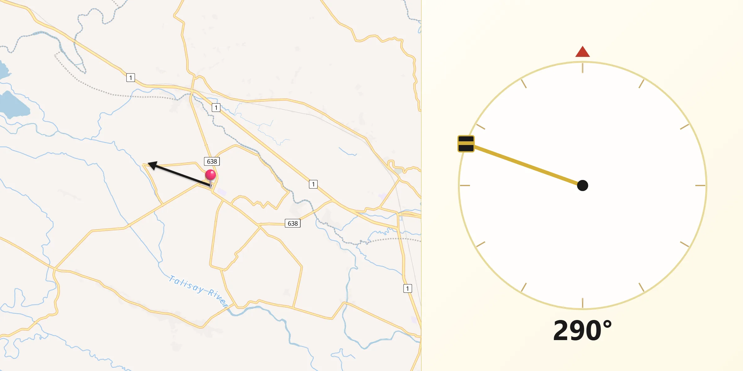 Qibla Direction from Libon