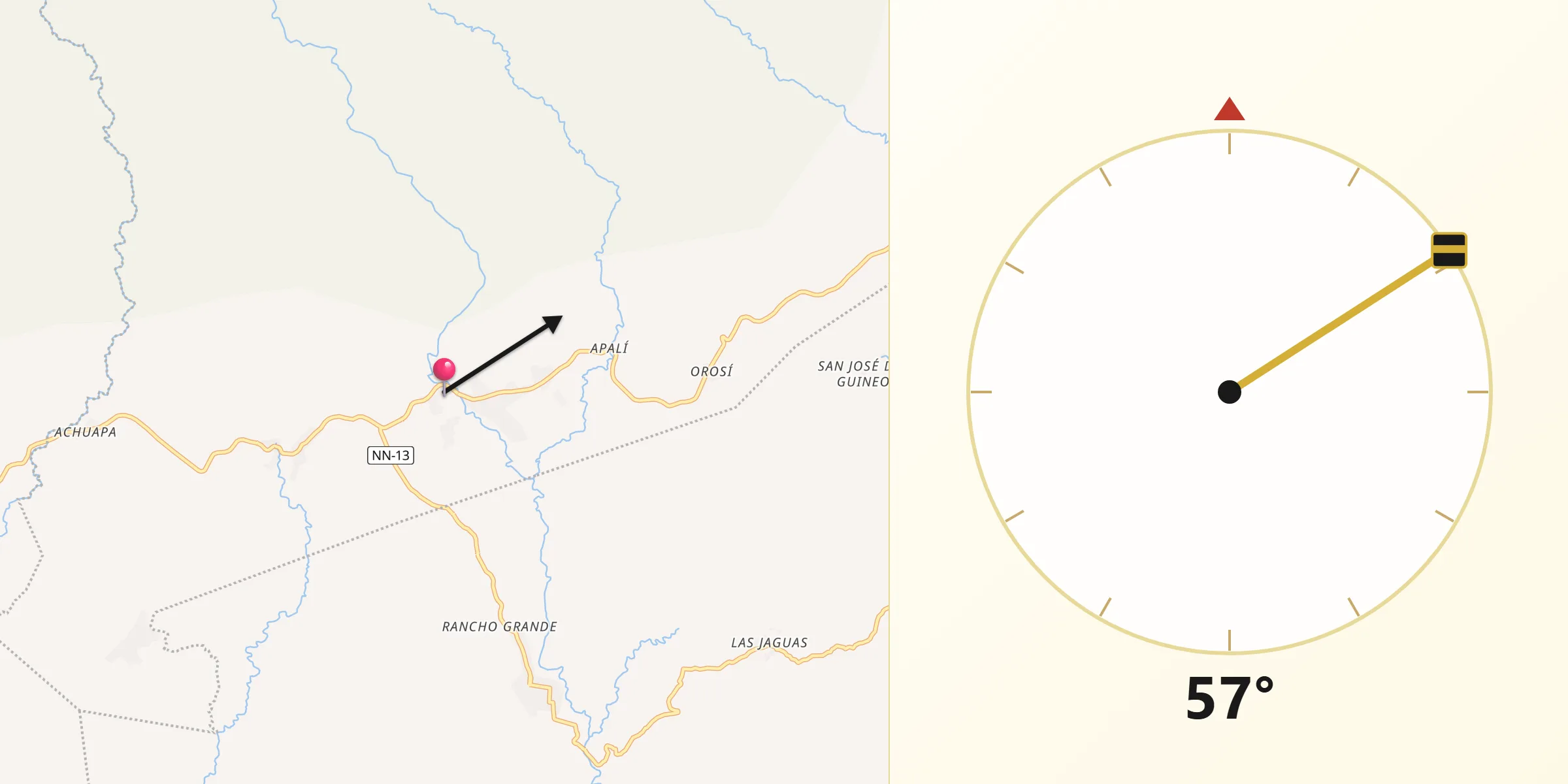 Dirección de la Qibla desde San Fernando