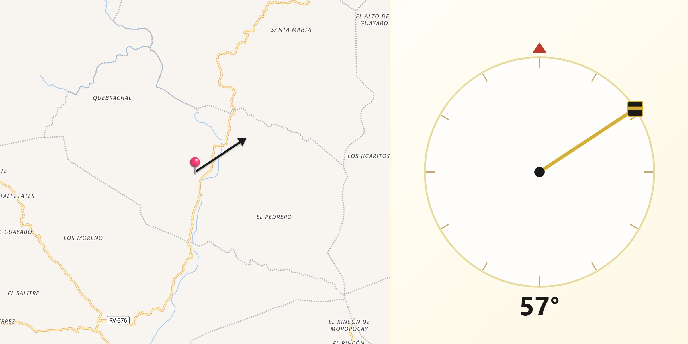 Dirección de la Qibla desde La Libertad