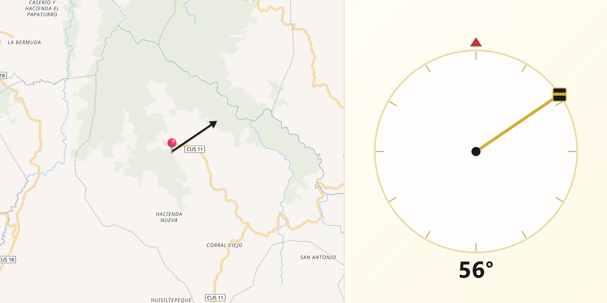 Dirección de la Qibla desde Tenancingo
