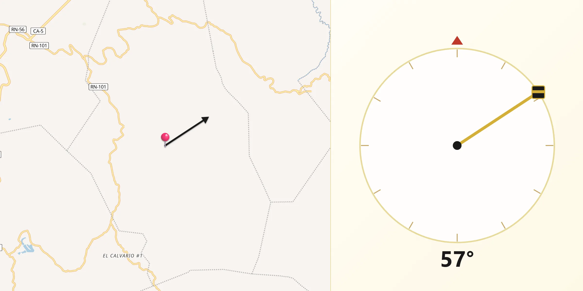 Dirección de la Qibla desde San Buenaventura