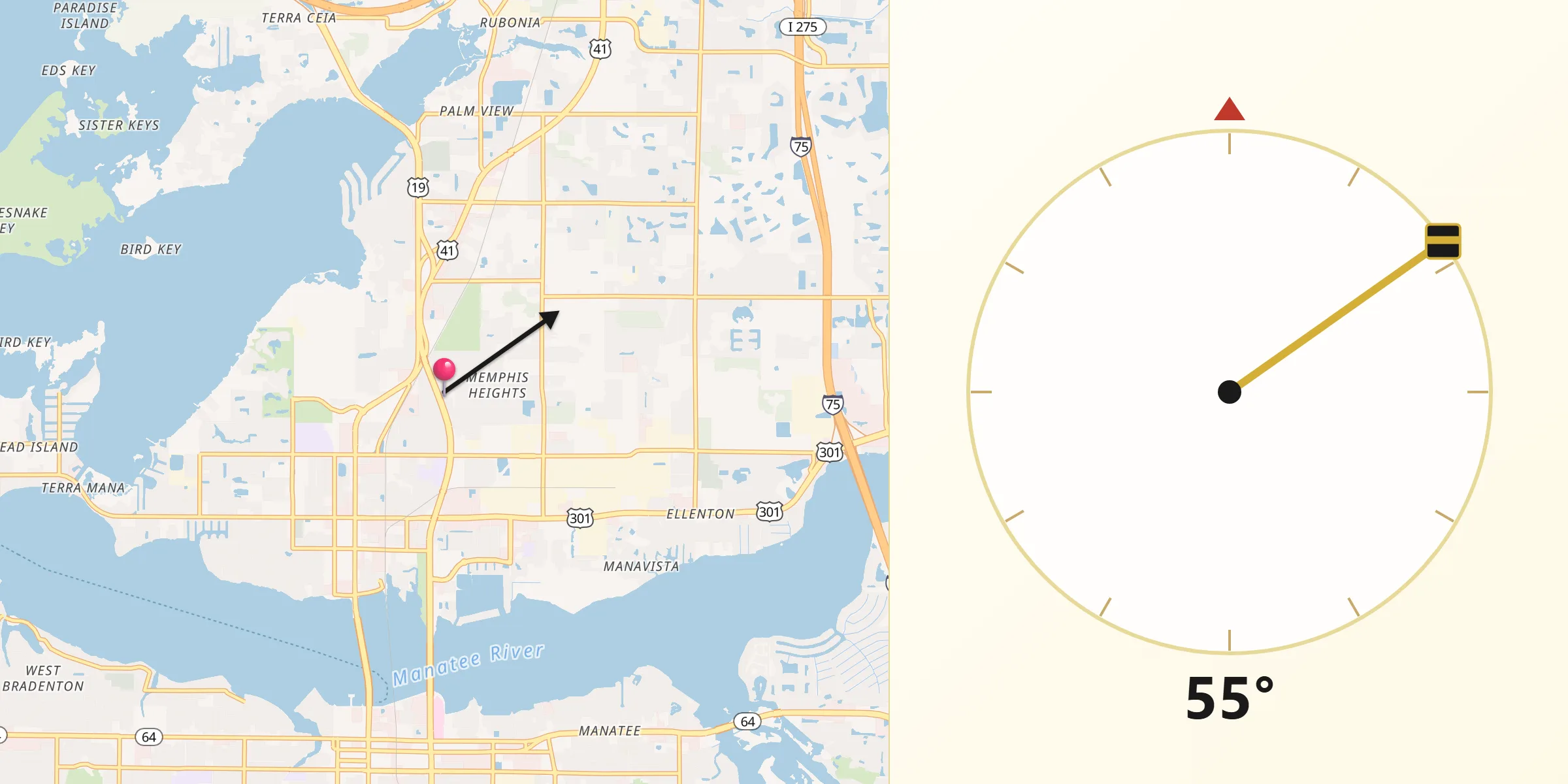 Qibla Direction from Lanoraie