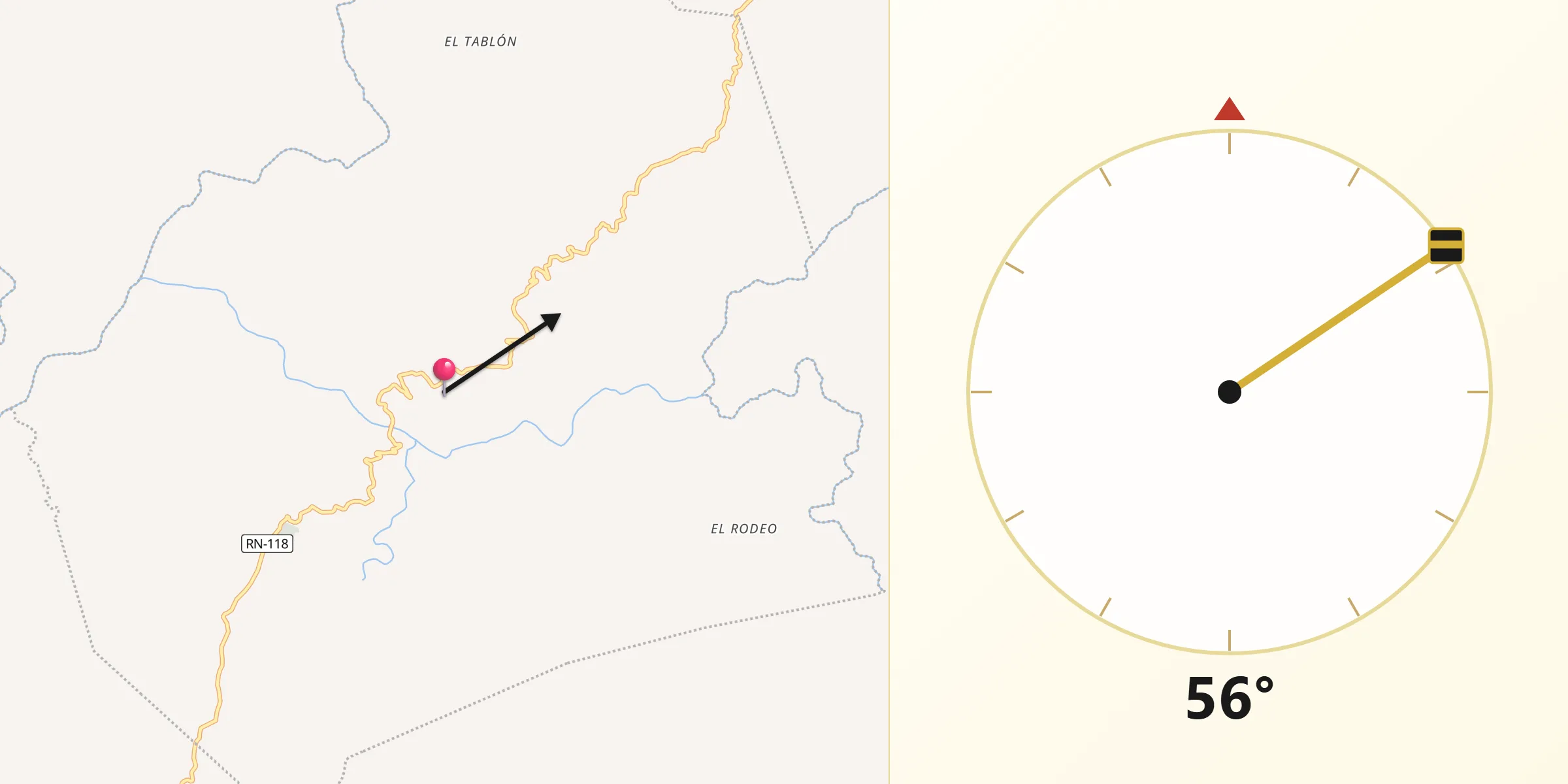 Dirección de la Qibla desde Concepción