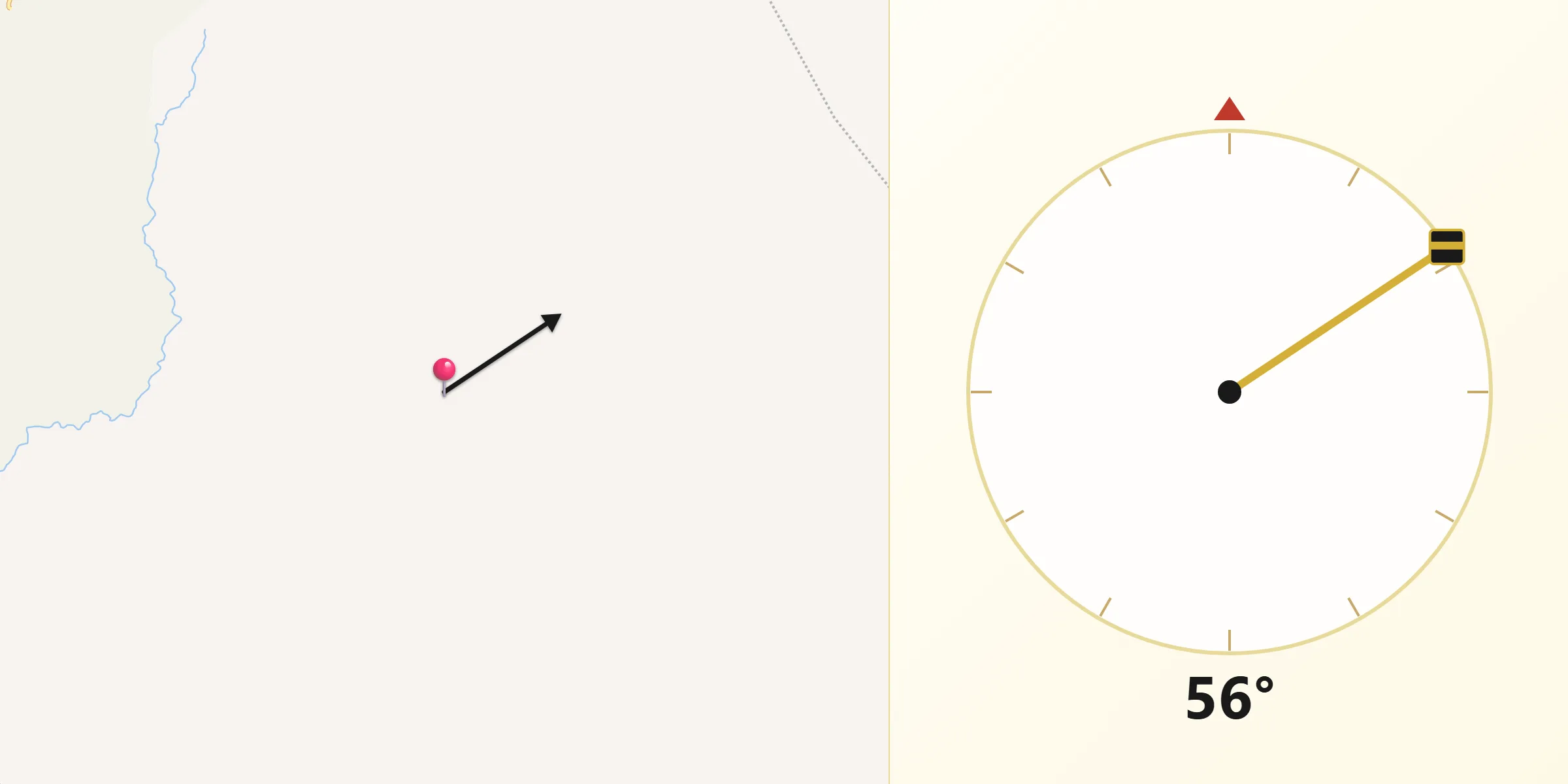 Dirección de la Qibla desde Guajiquiro