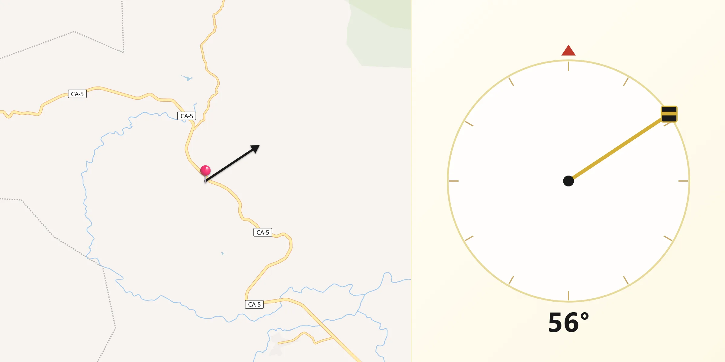 Dirección de la Qibla desde Zambrano