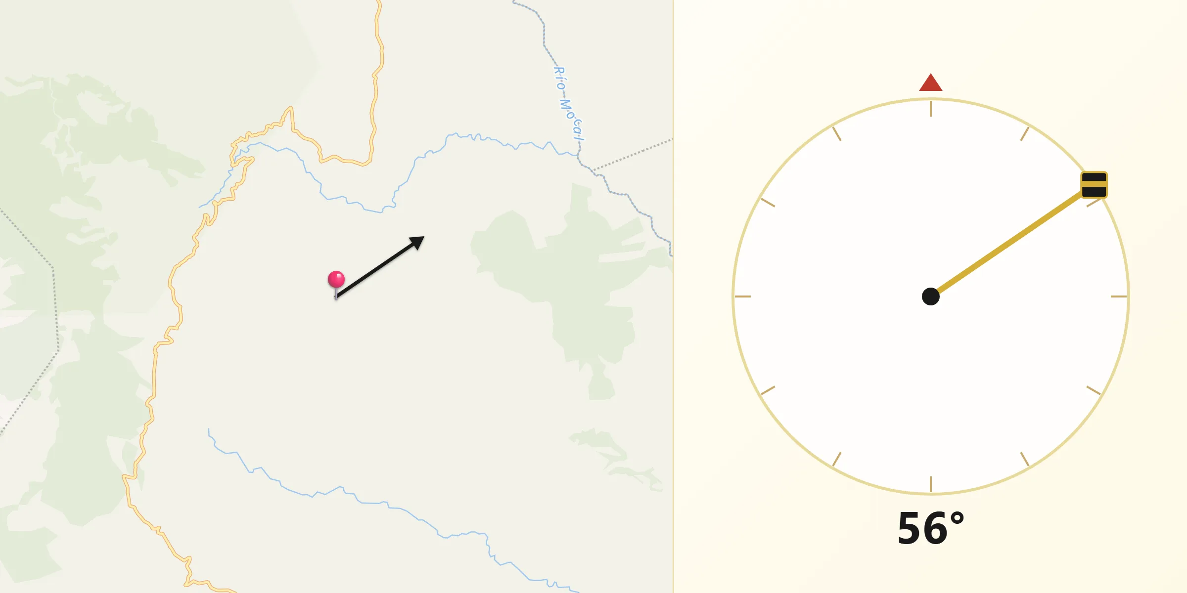 Dirección de la Qibla desde San Sebastián