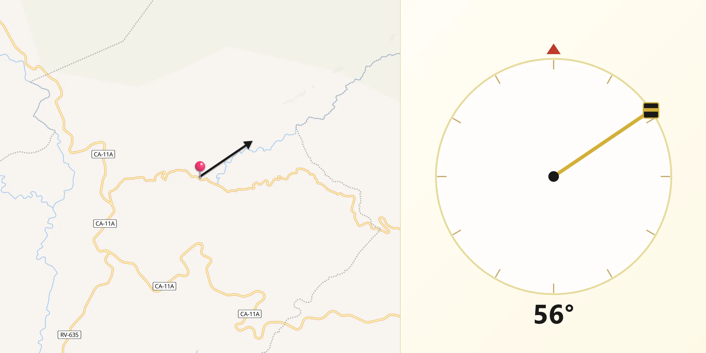 Dirección de la Qibla desde San Miguelito