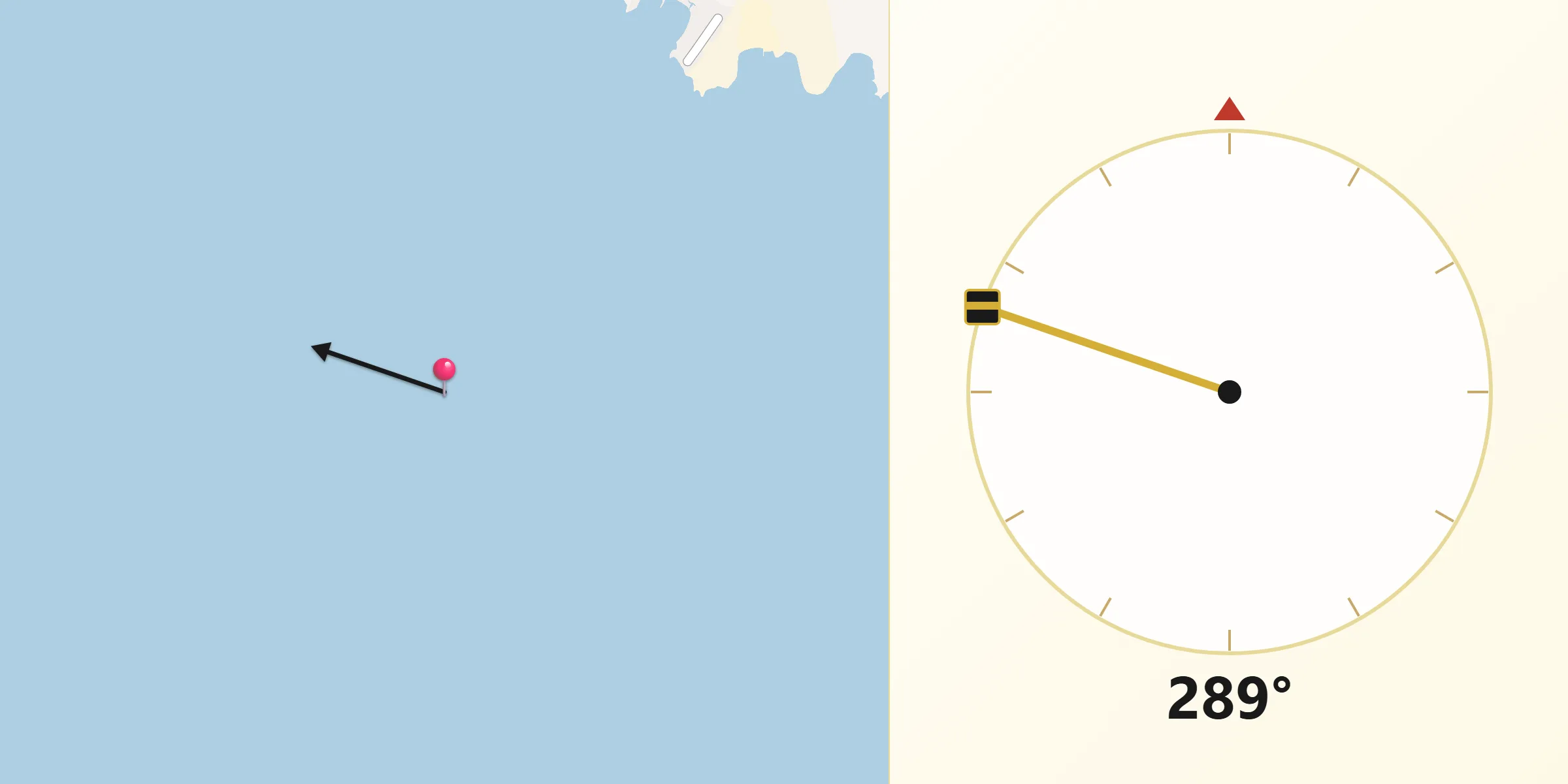 Qibla Direction from Cavite City
