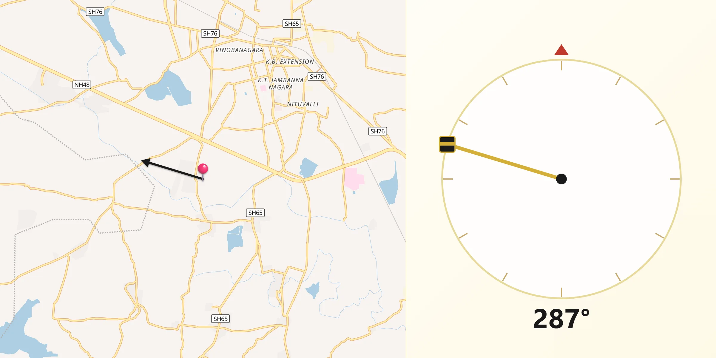 Davanagere سے مکہ کی سمت