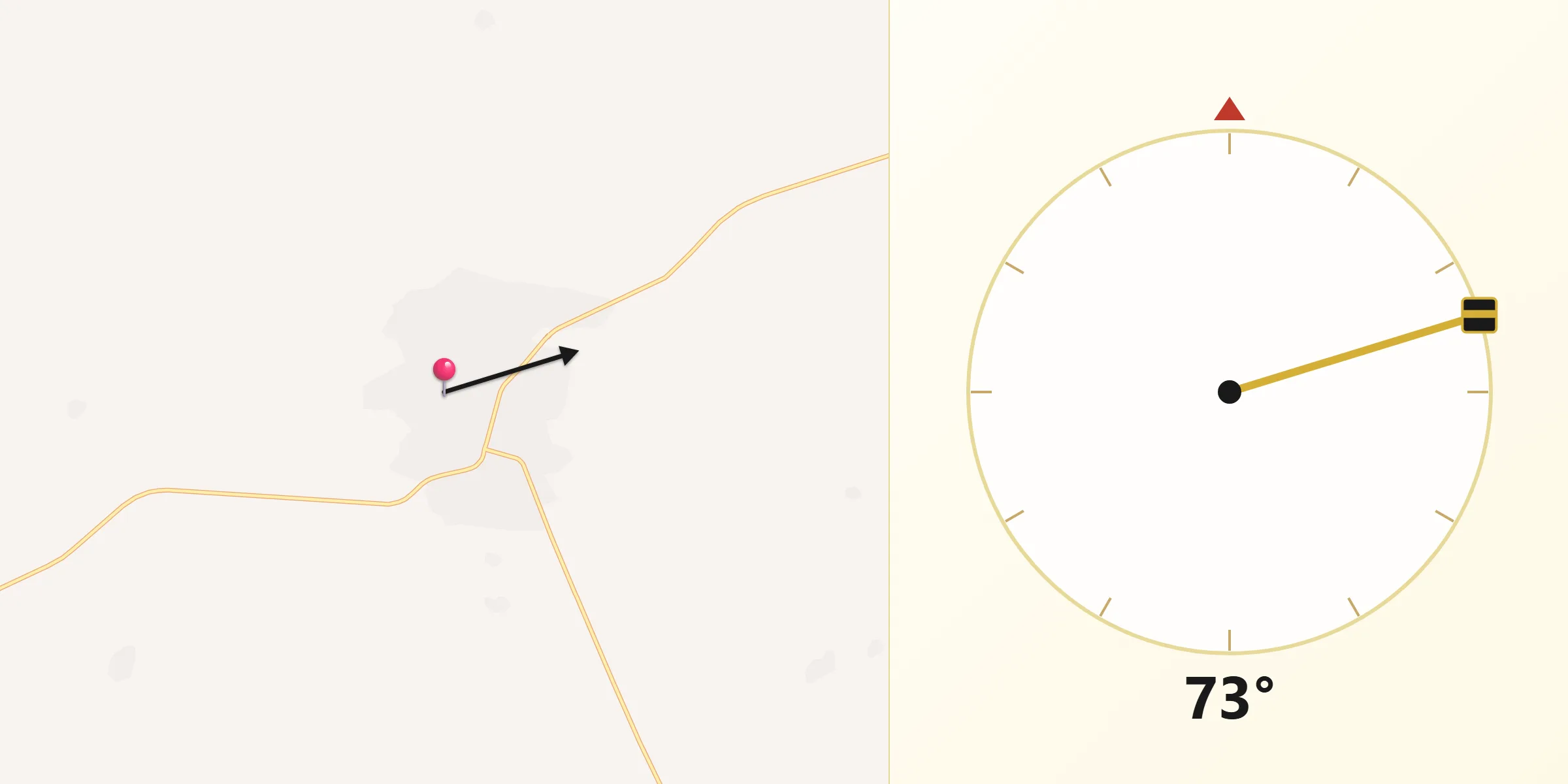 Direction vers la Qibla depuis Illéla