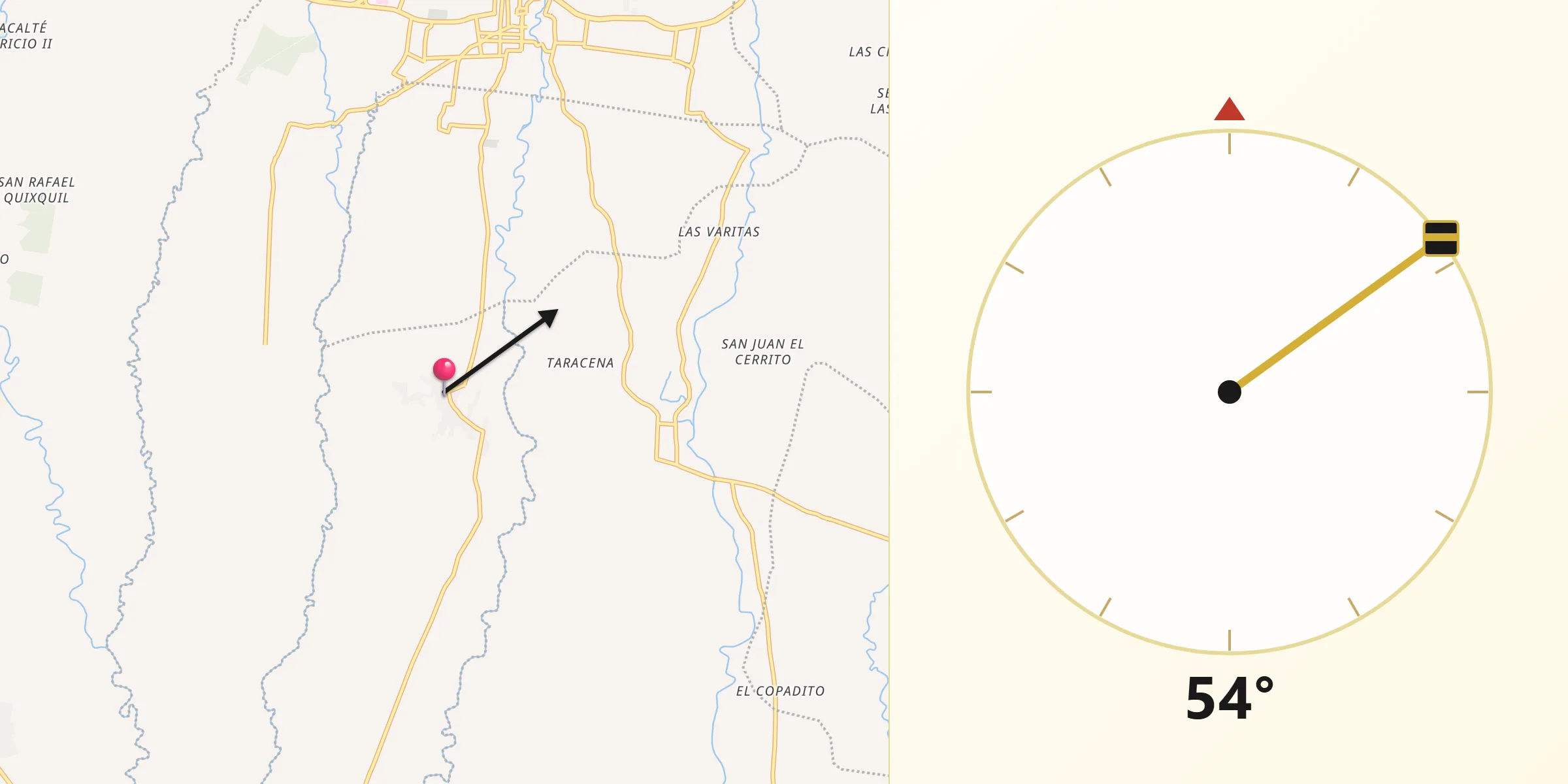 Dirección de la Qibla desde San Lorenzo