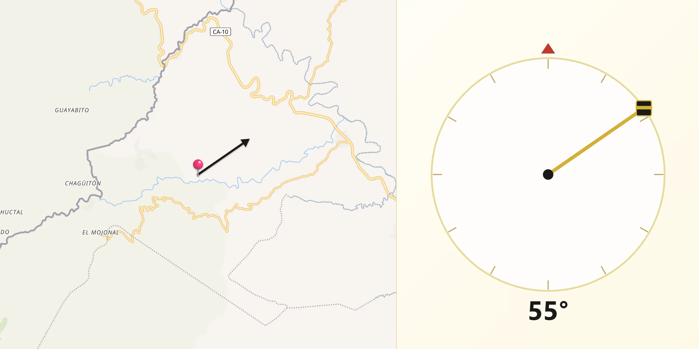 Dirección de la Qibla desde Santa Fe