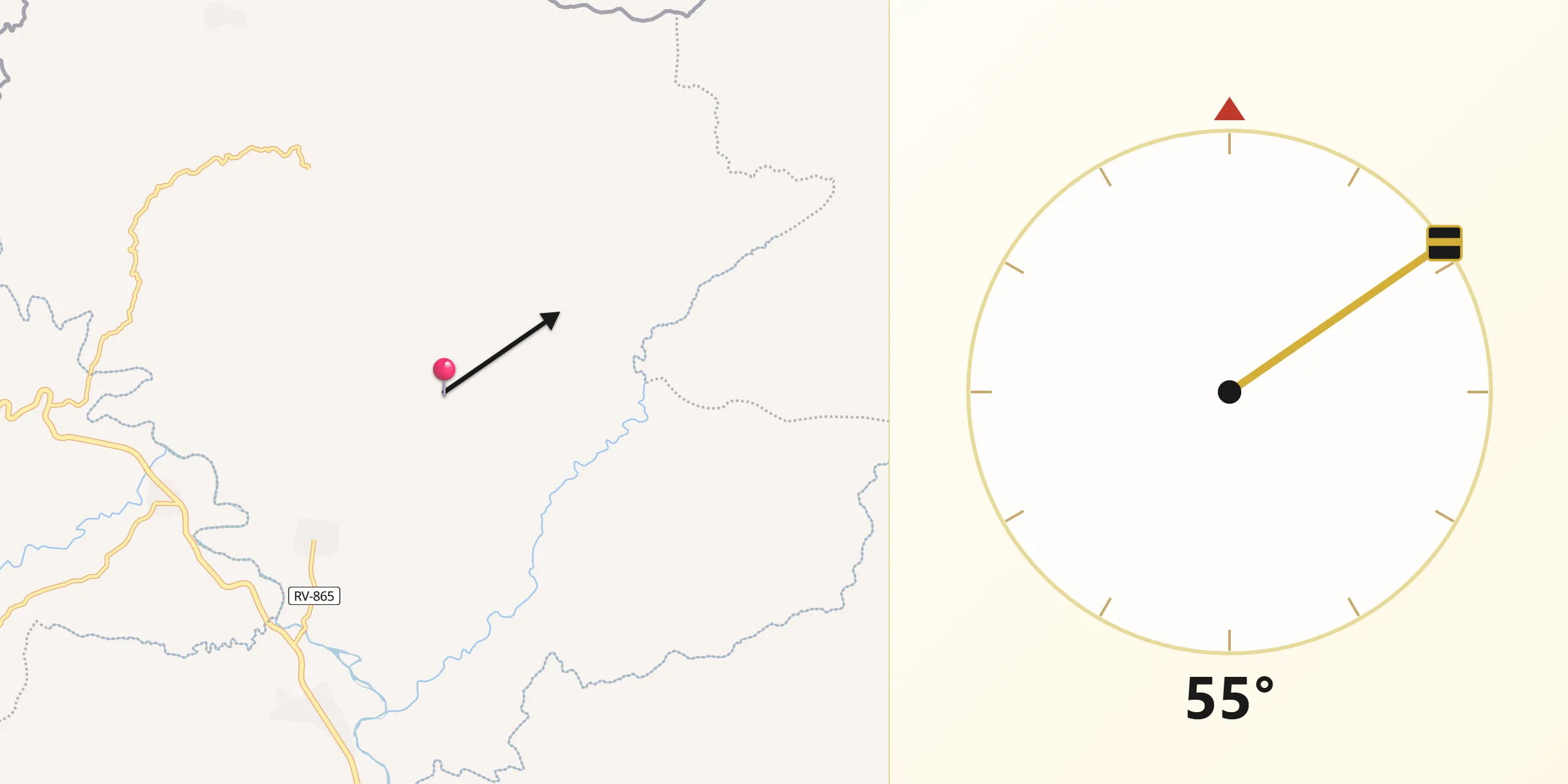 Dirección de la Qibla desde Concepción