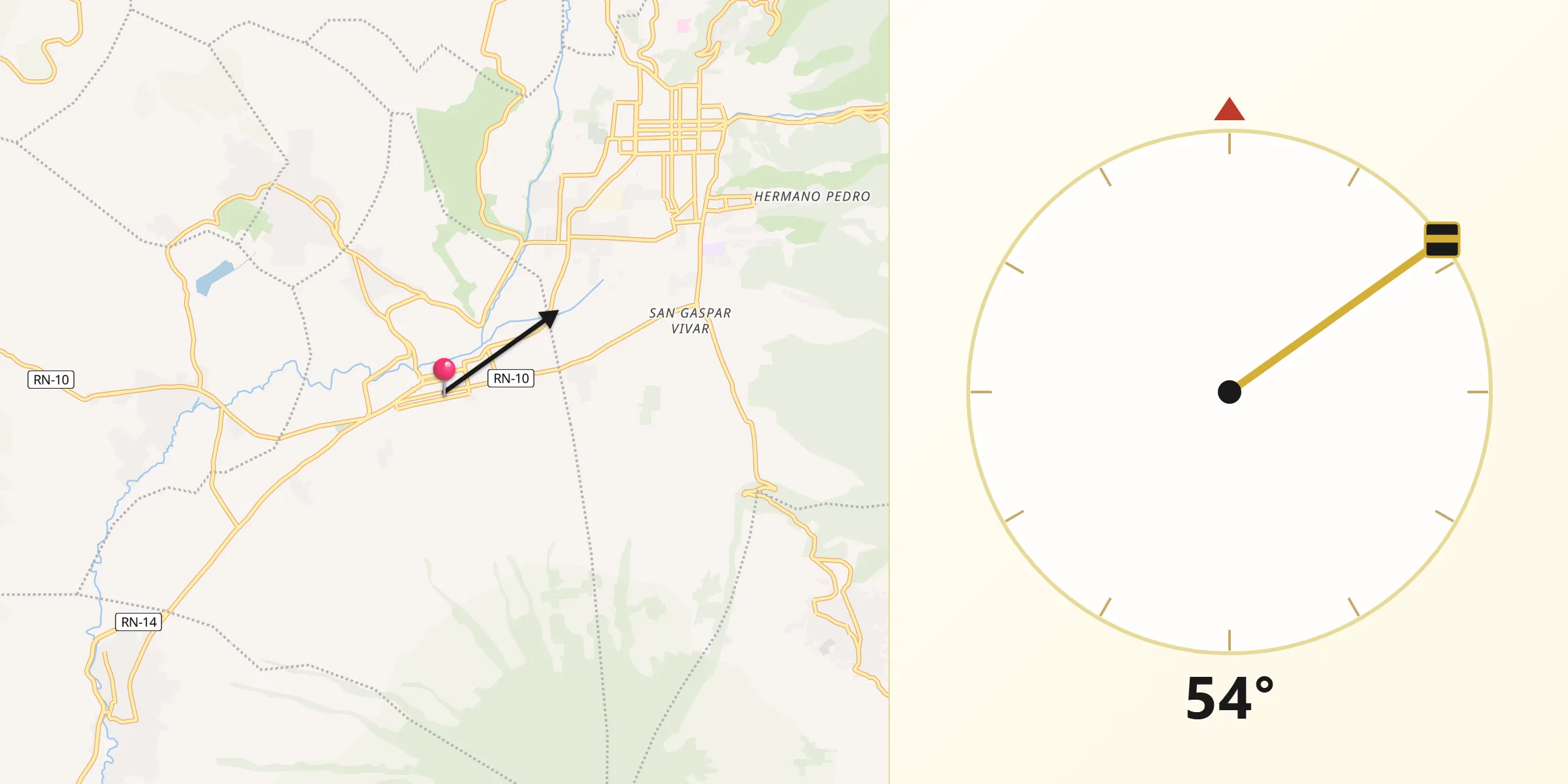 Dirección de la Qibla desde Ciudad Vieja