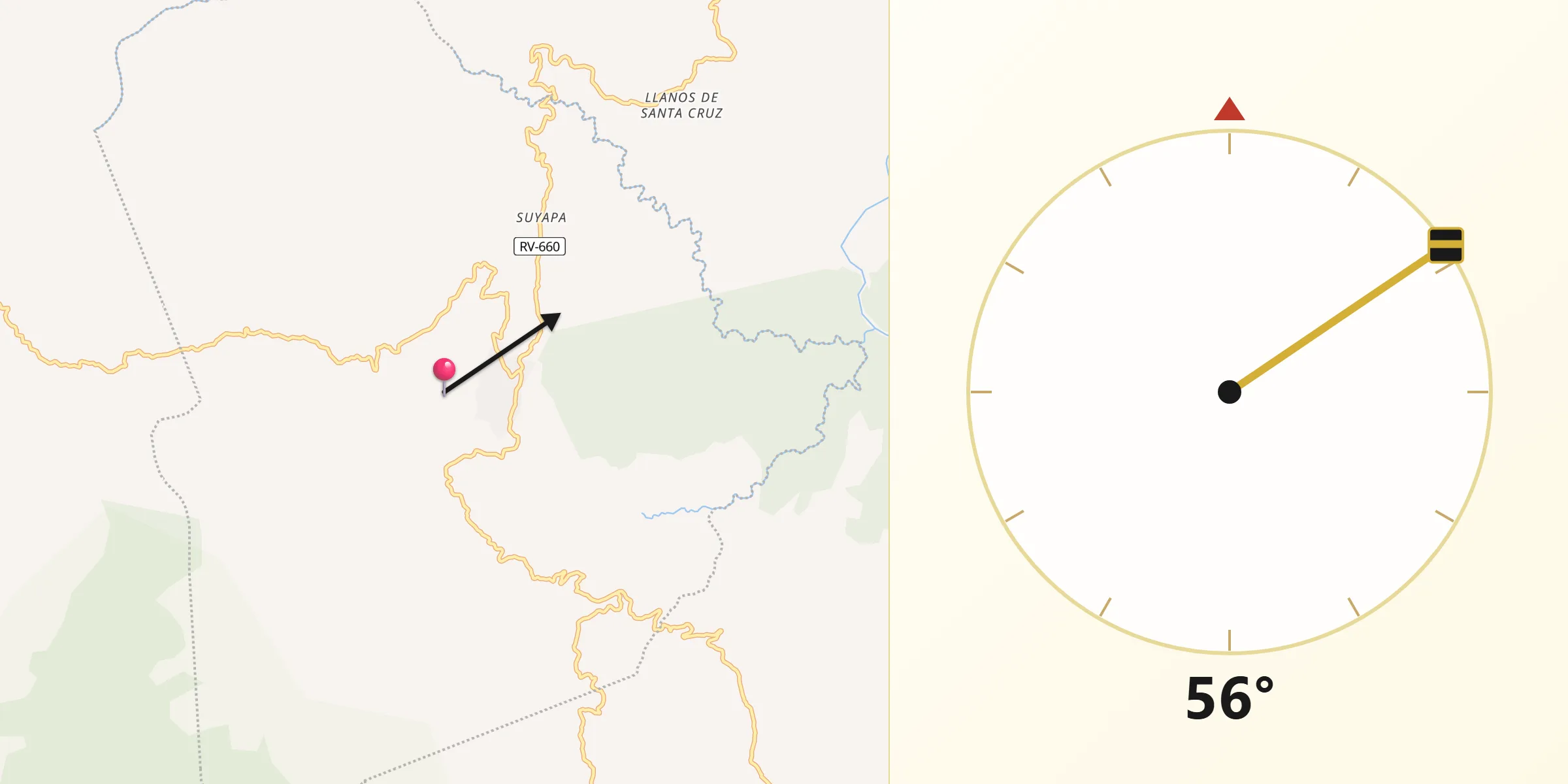 Dirección de la Qibla desde San Isidro