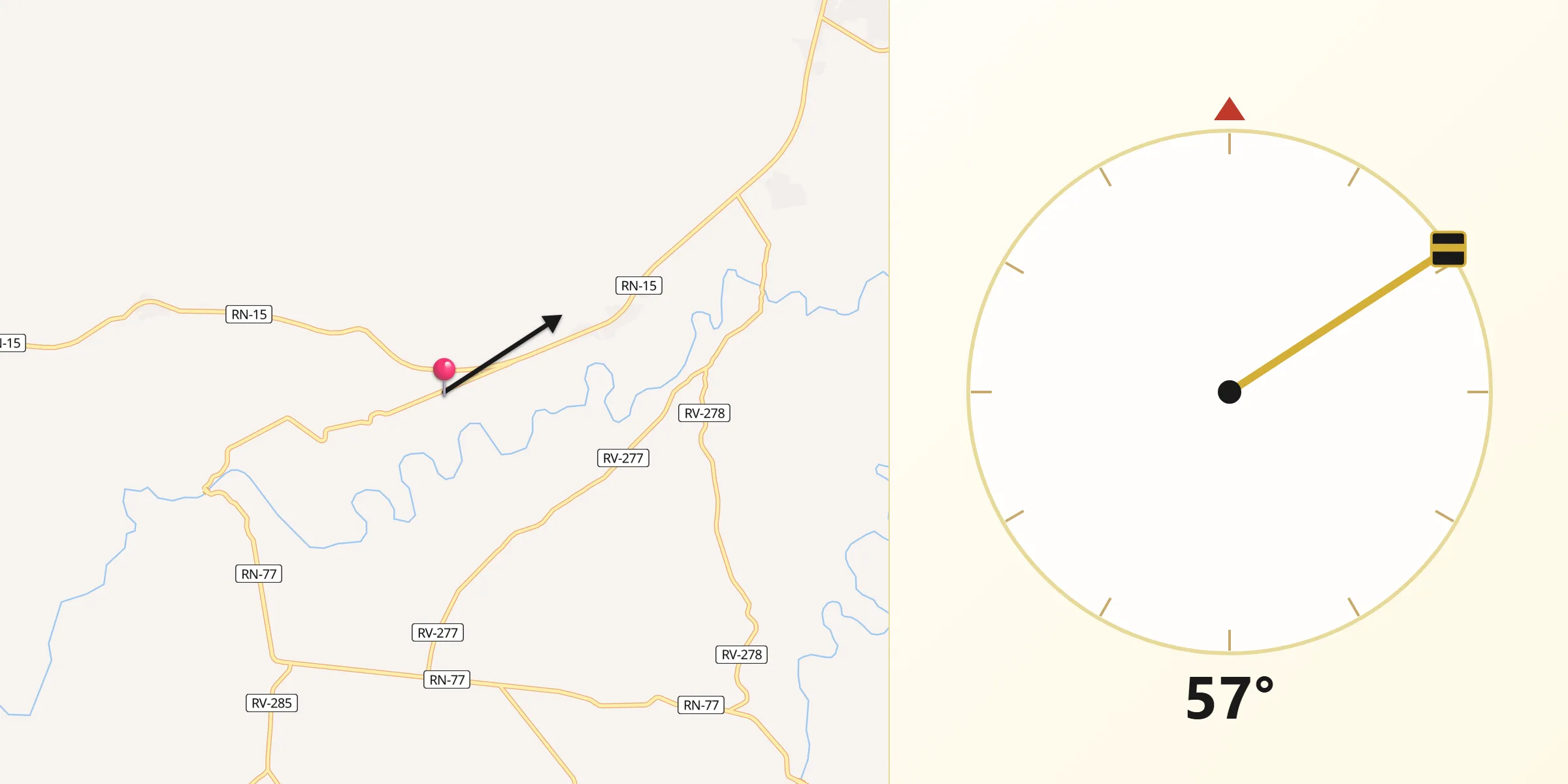 Dirección de la Qibla desde Zopilotepe
