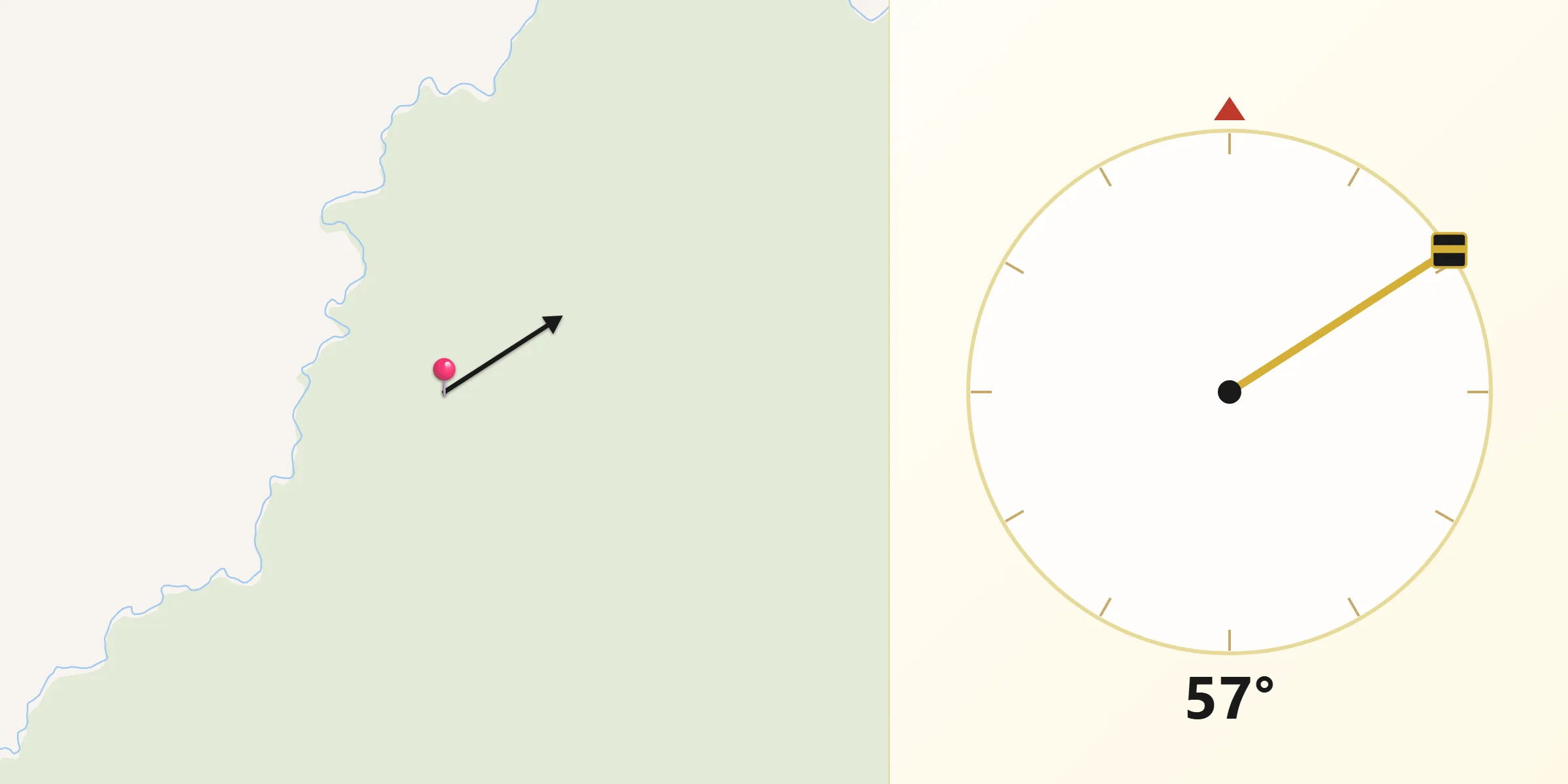 Dirección de la Qibla desde Catacamas