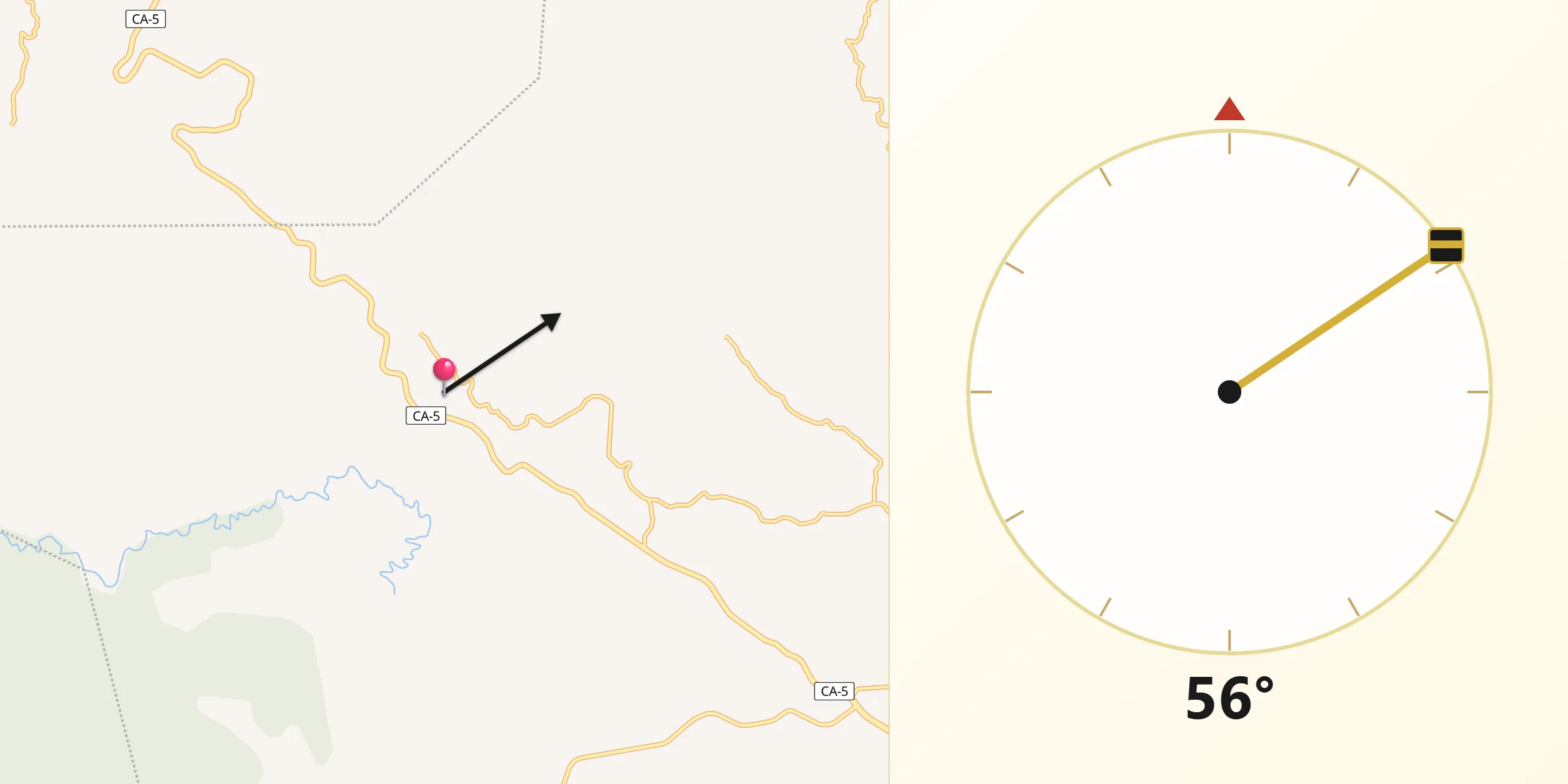 Dirección de la Qibla desde El Socorro