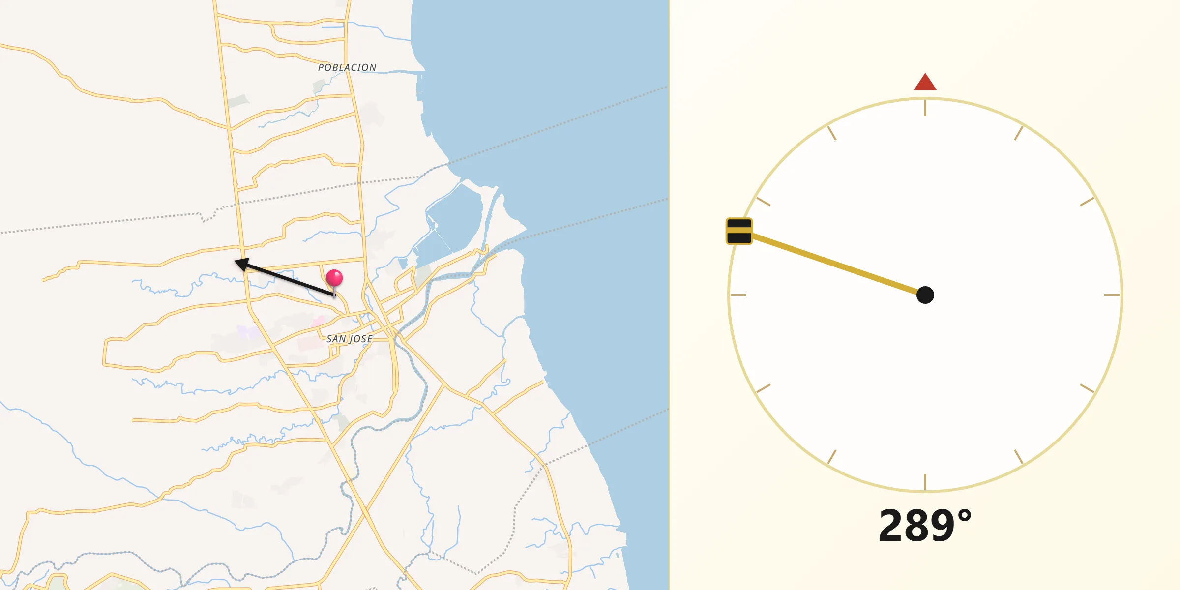 Qibla Direction from Balanga
