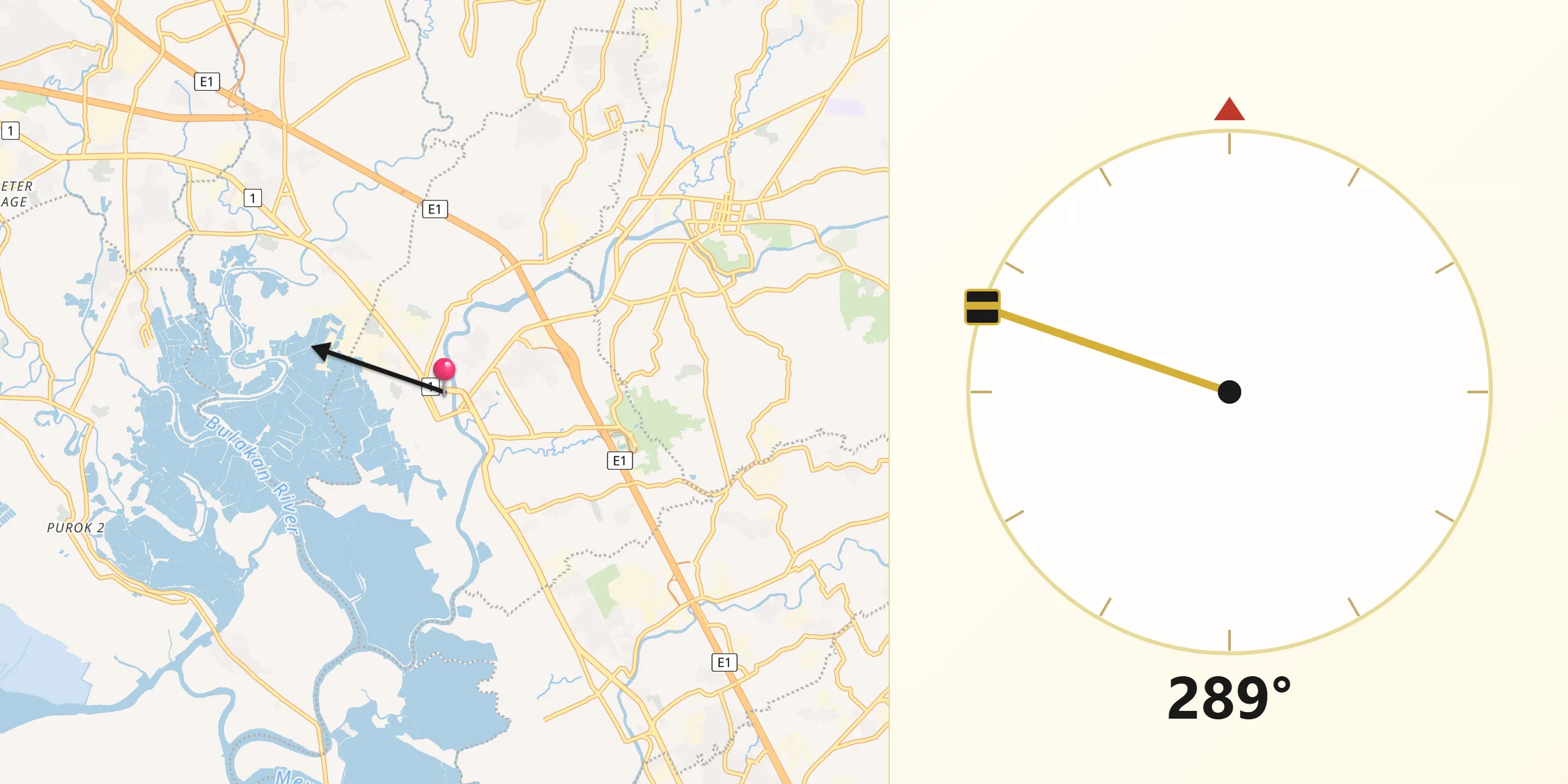 Qibla Direction from Bocaue