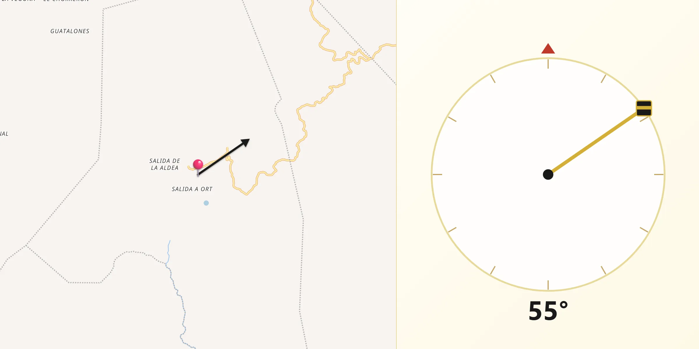 Dirección de la Qibla desde San Agustín