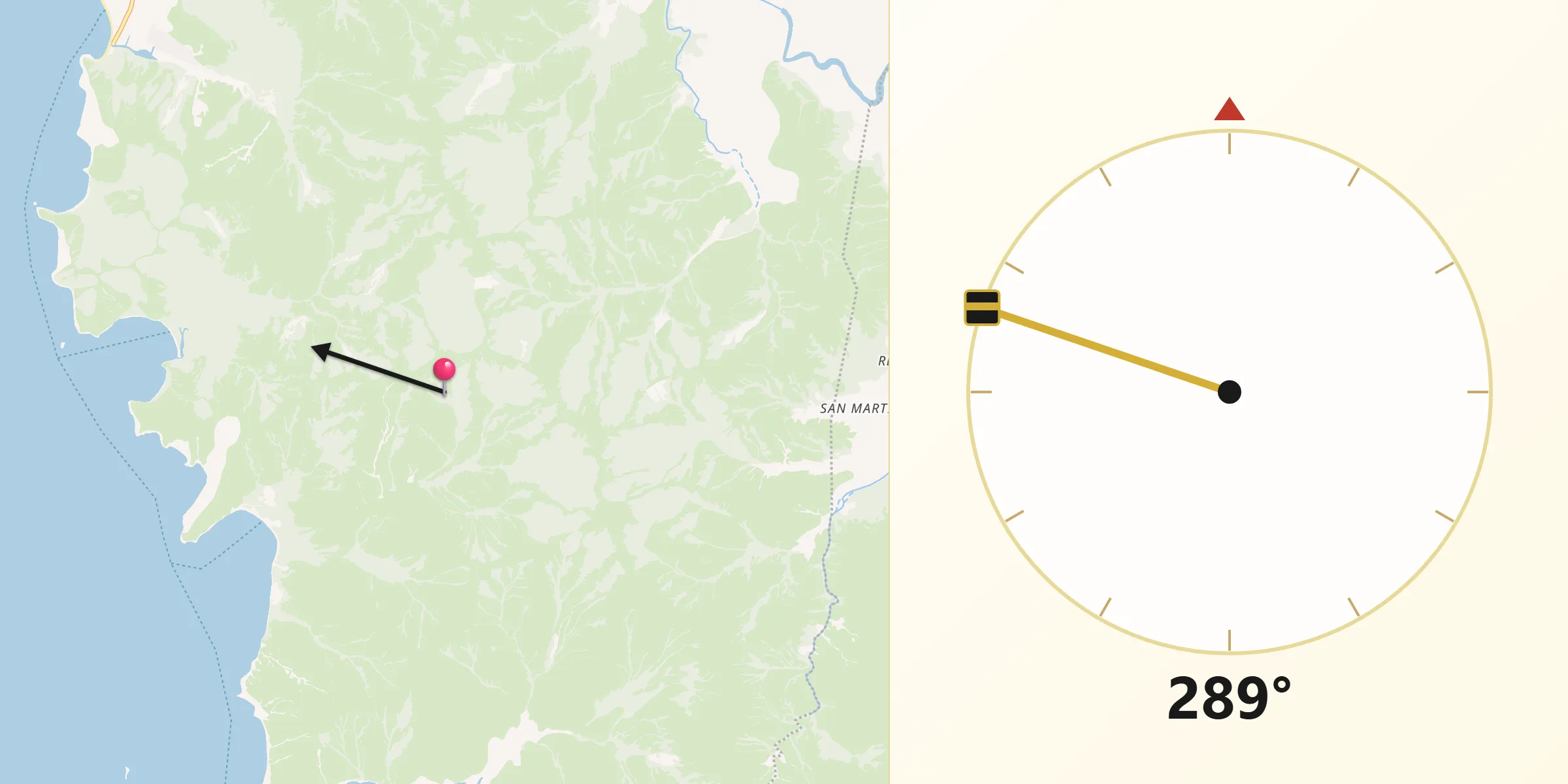 Qibla Direction from Subic