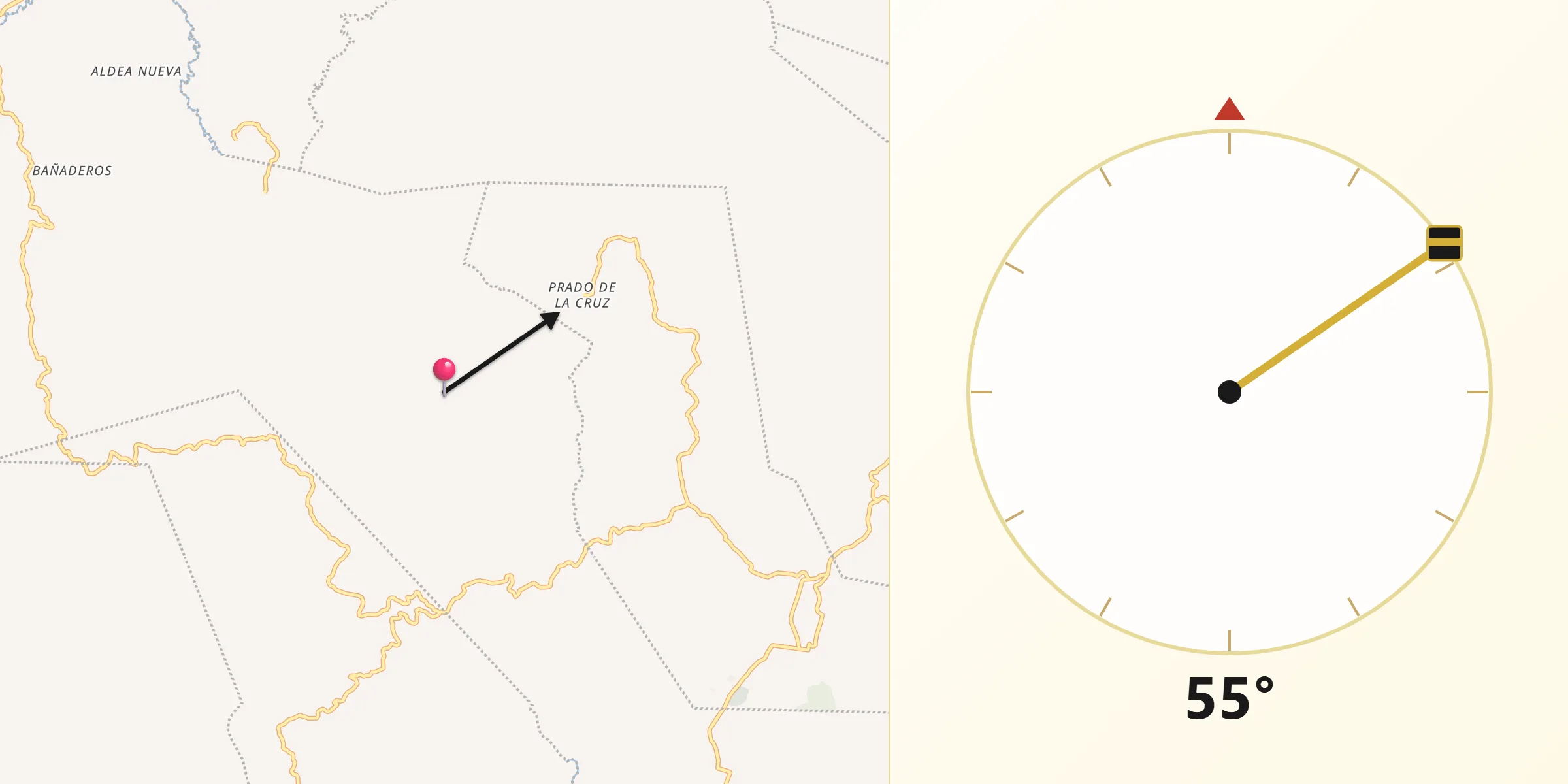 Dirección de la Qibla desde Concepción