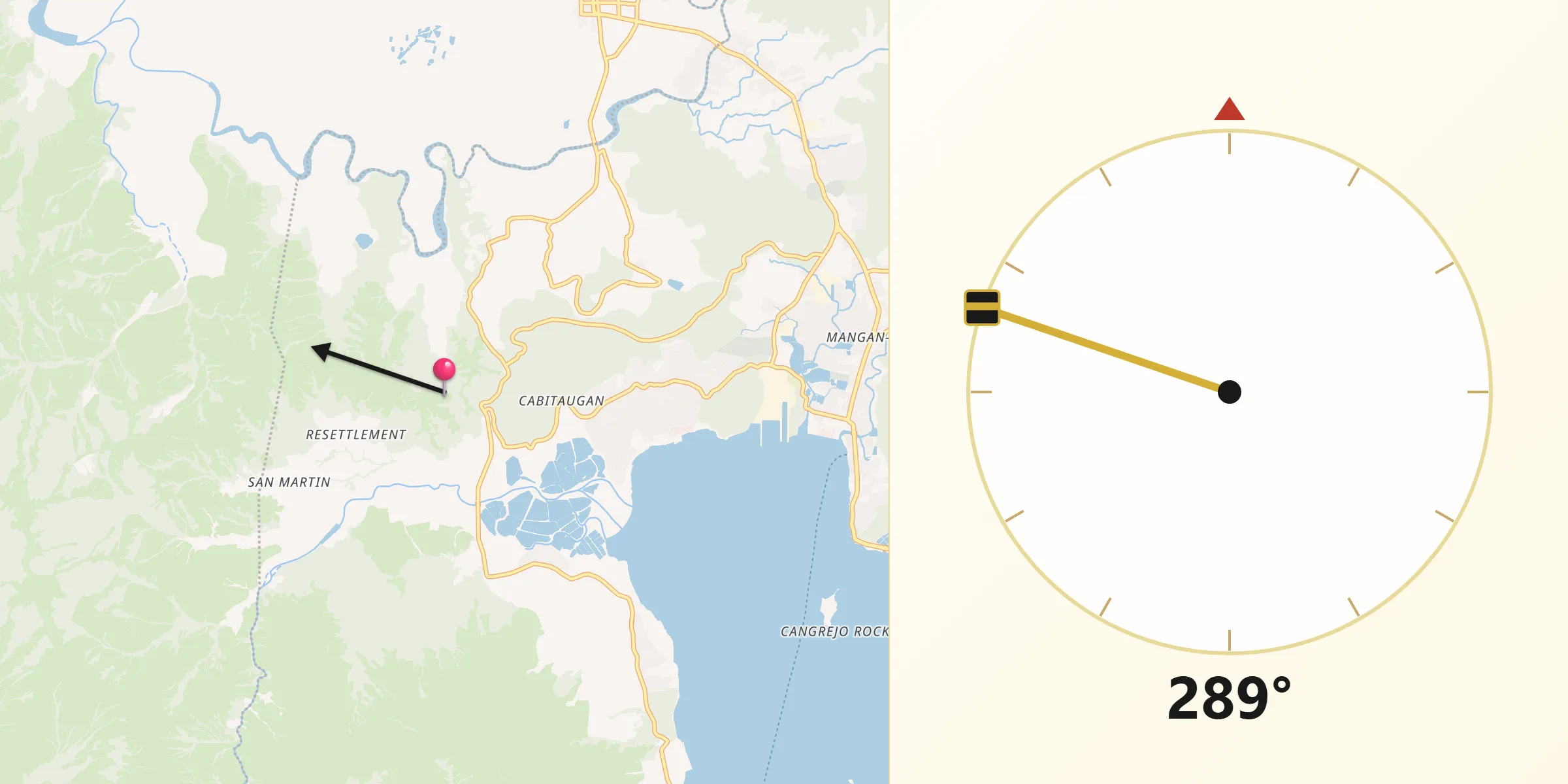 Qibla Direction from Olongapo City