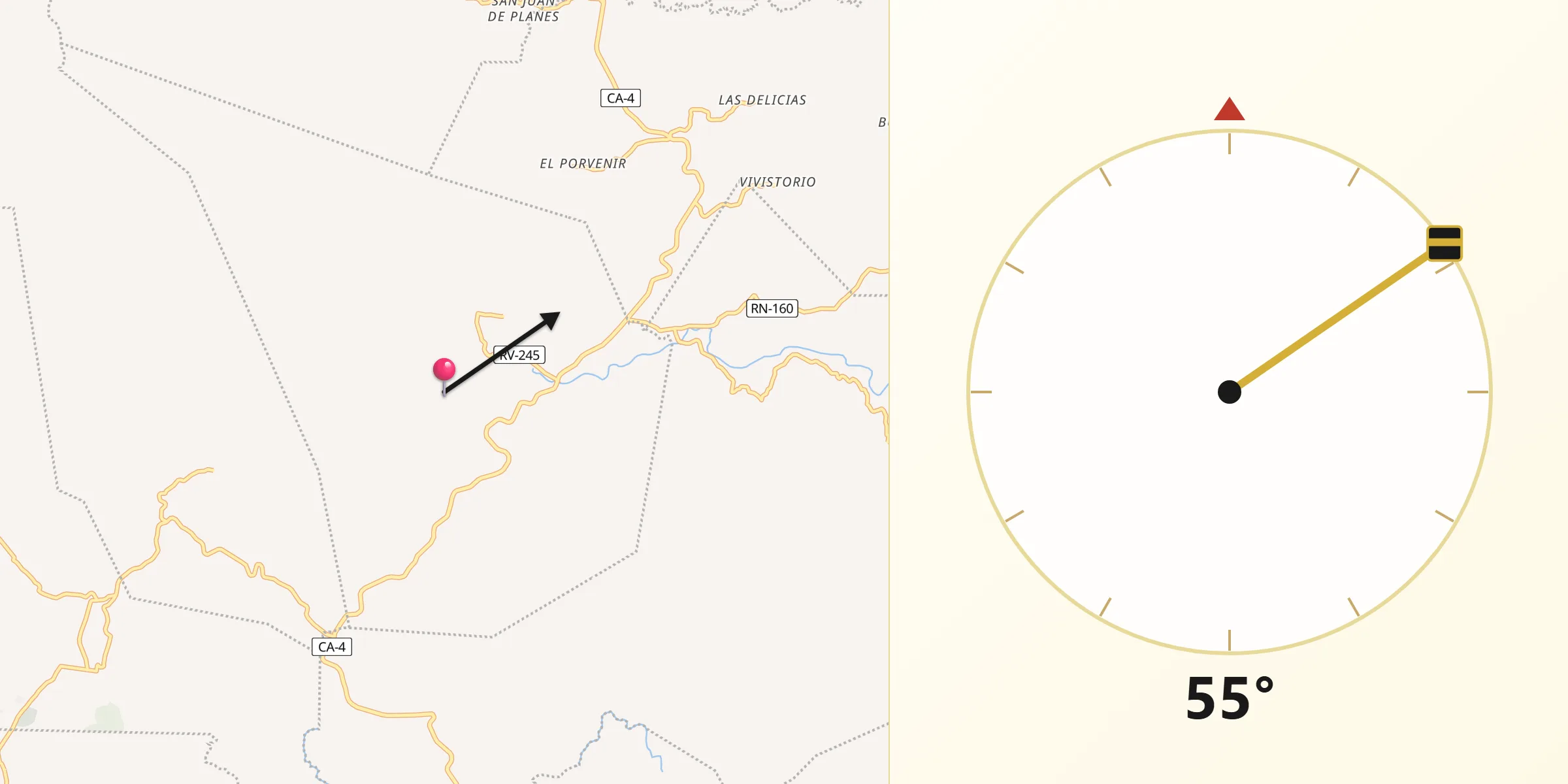 Dirección de la Qibla desde Veracruz