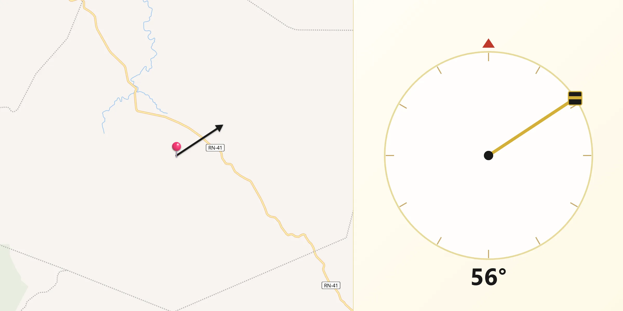 Dirección de la Qibla desde El Rosario