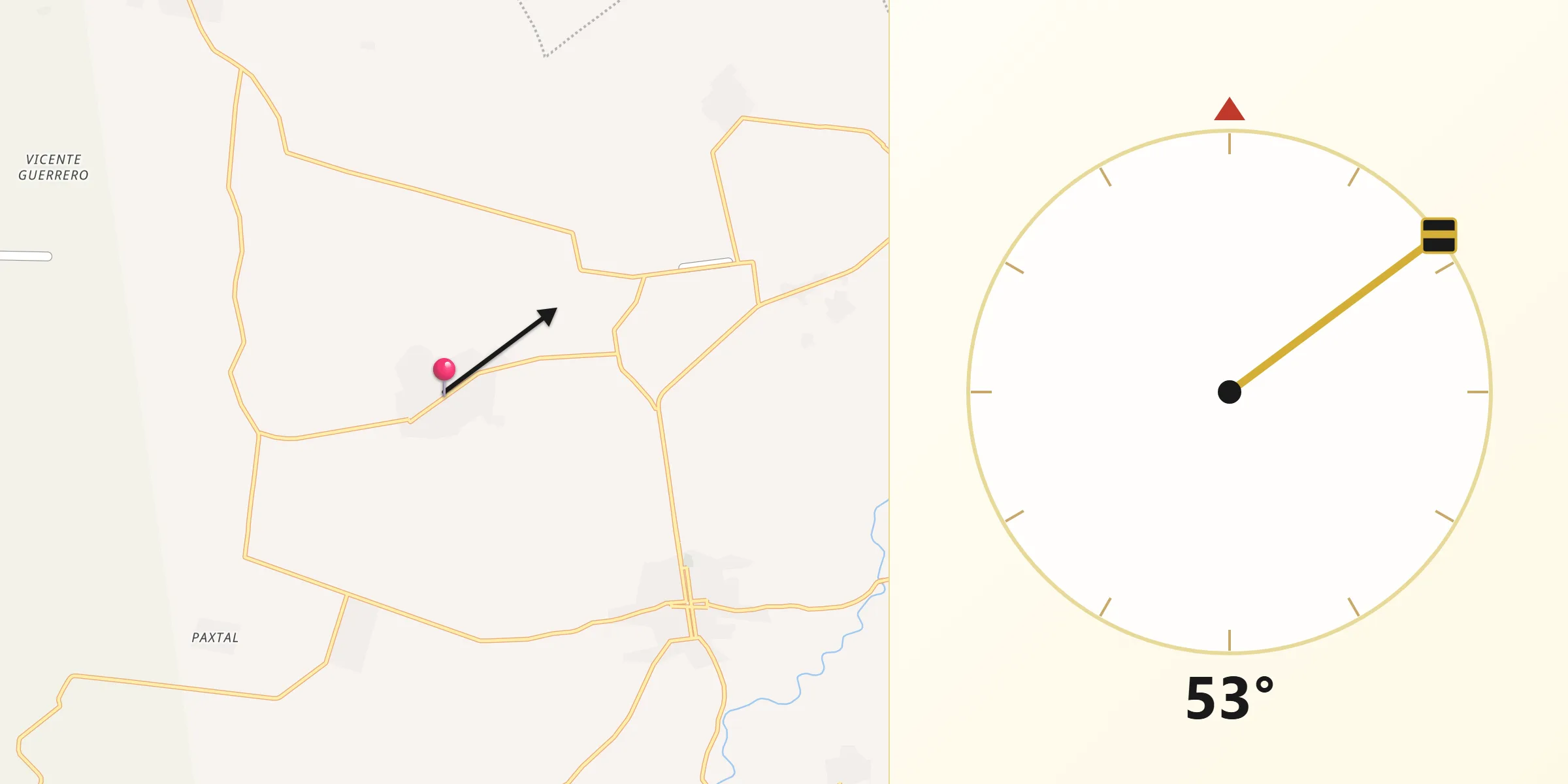 Dirección de la Qibla desde Buenos Aires