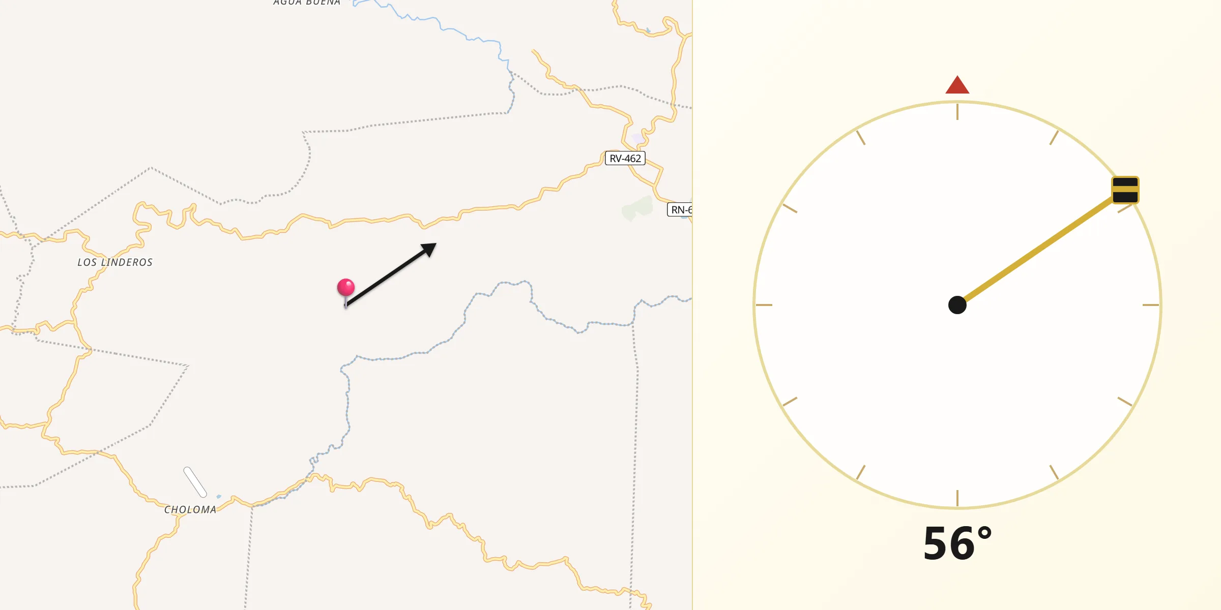 Dirección de la Qibla desde San Nicolás