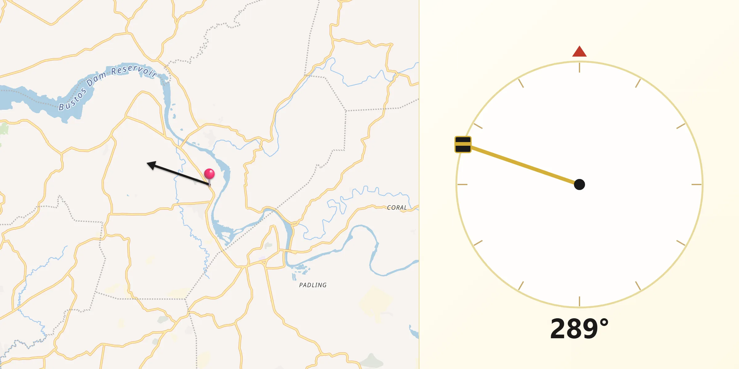 Qibla Direction from Angat