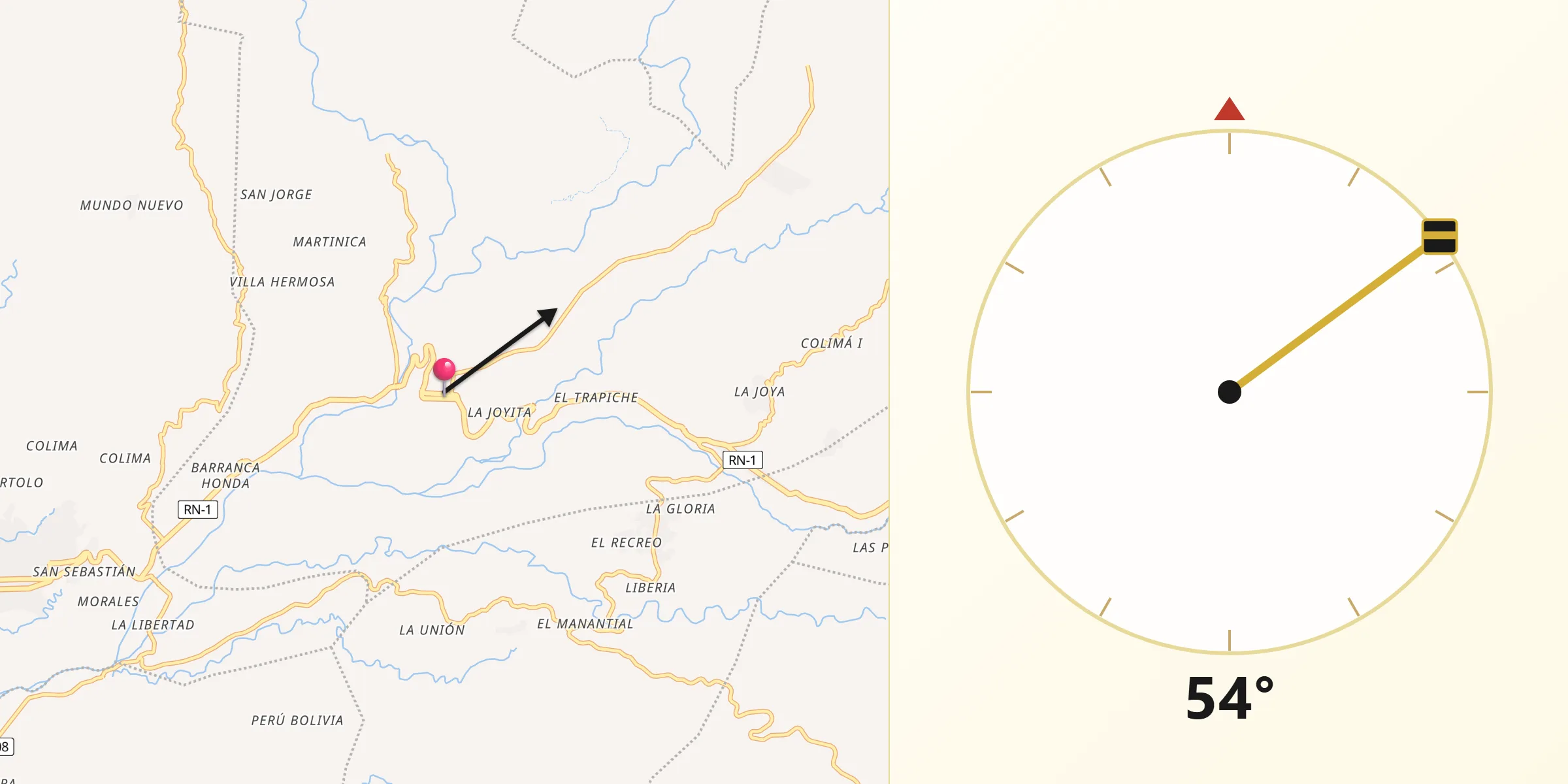 Dirección de la Qibla desde San Pablo