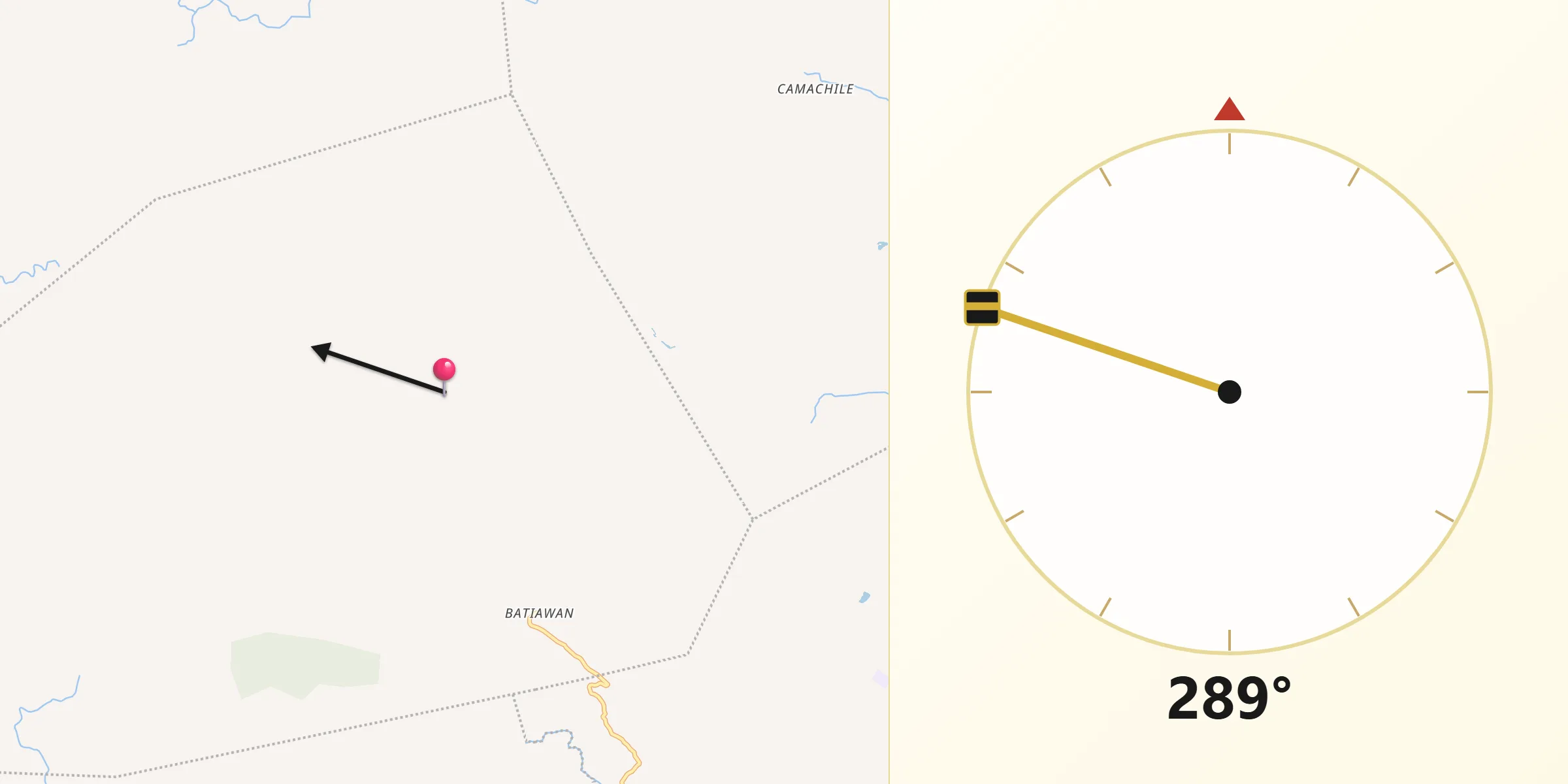 Qibla Direction from Floridablanca
