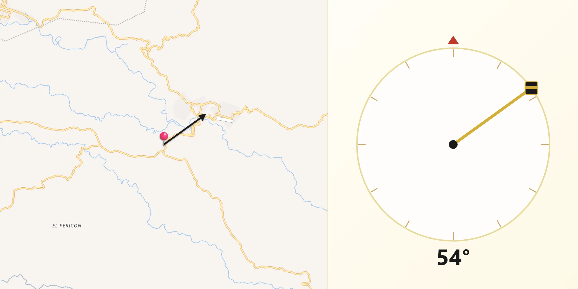 Dirección de la Qibla desde Municipio de Joyabaj