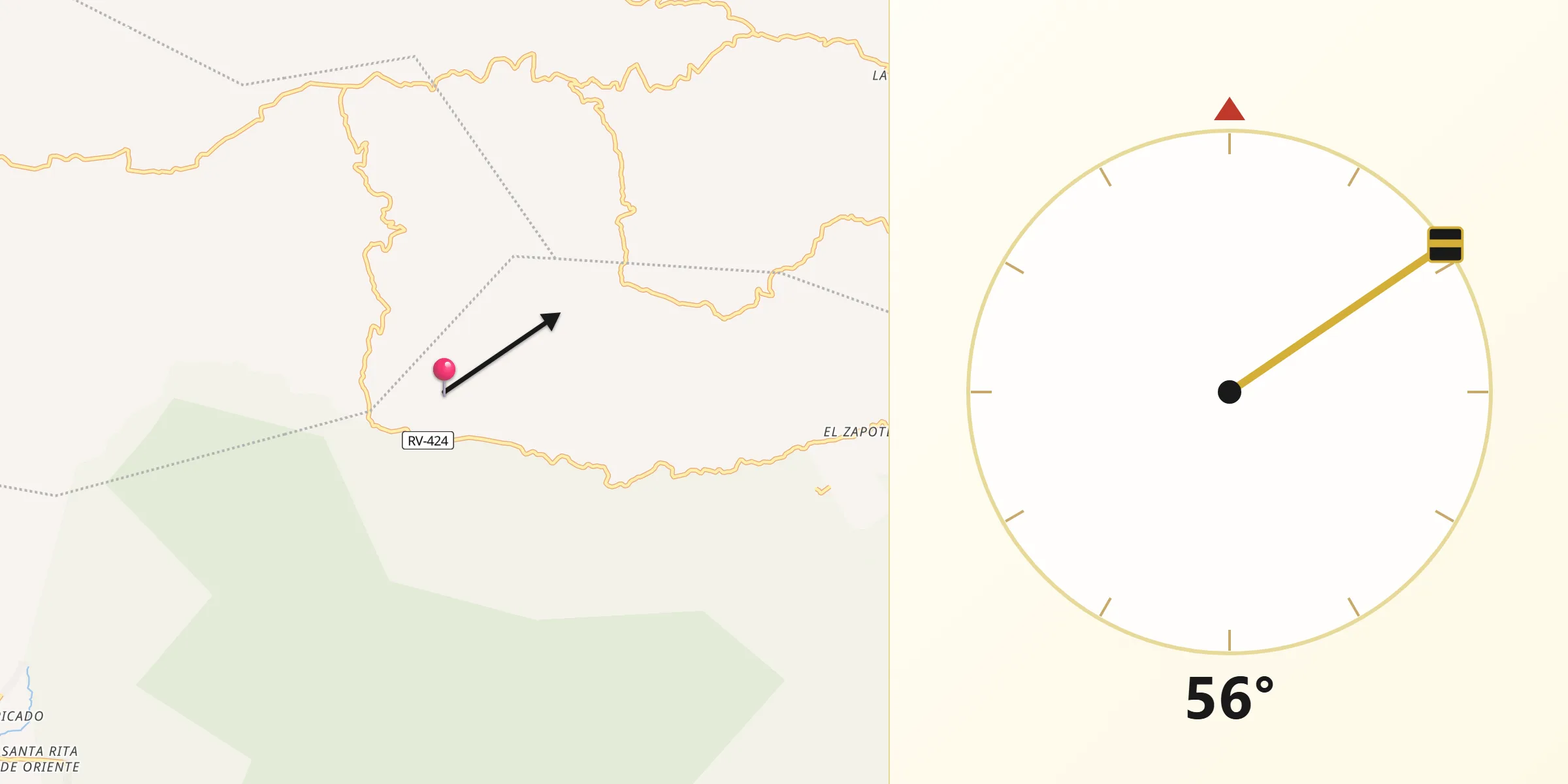 Dirección de la Qibla desde San Luis de Planes