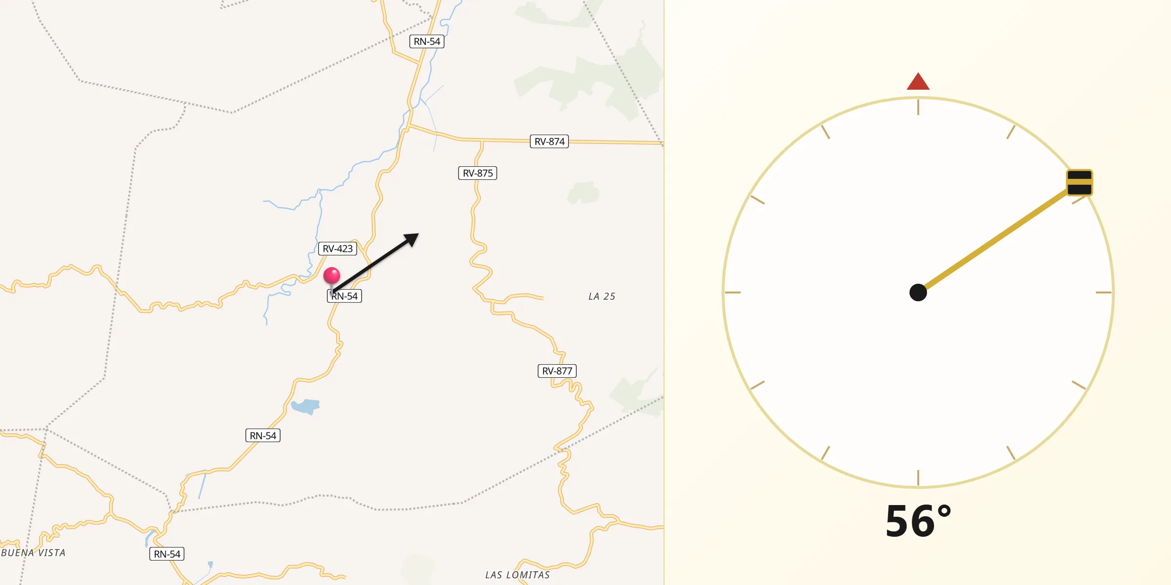Dirección de la Qibla desde San Buenaventura