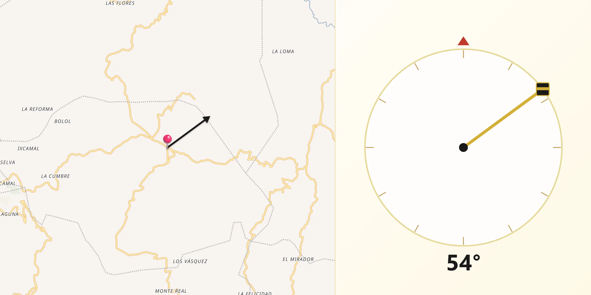 Dirección de la Qibla desde San Lorenzo