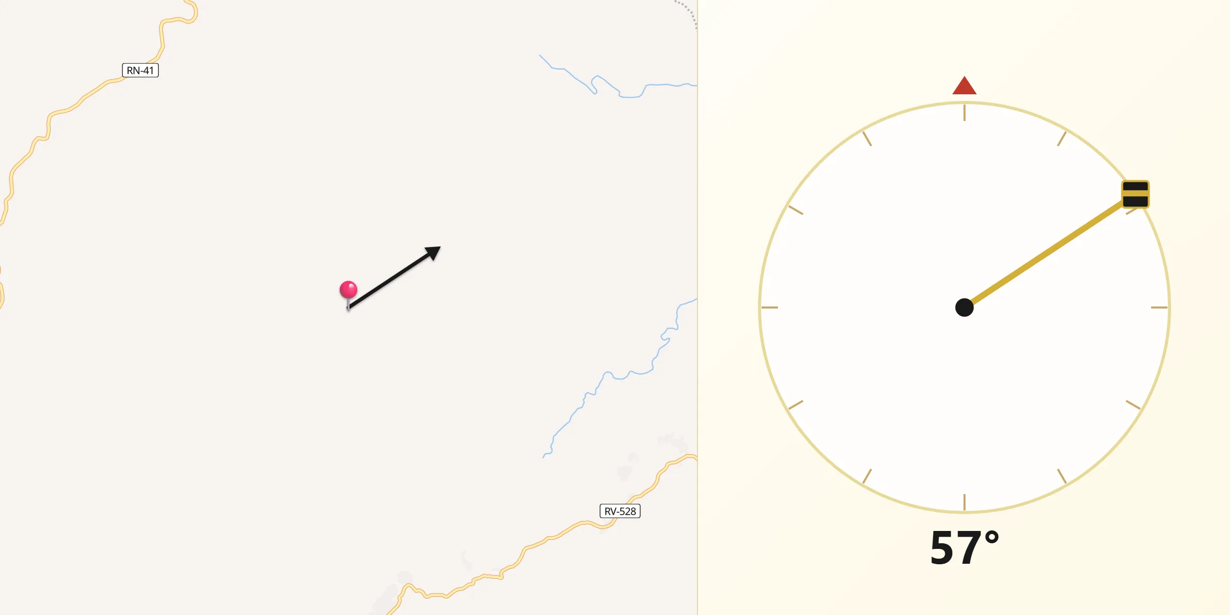 Dirección de la Qibla desde Jano