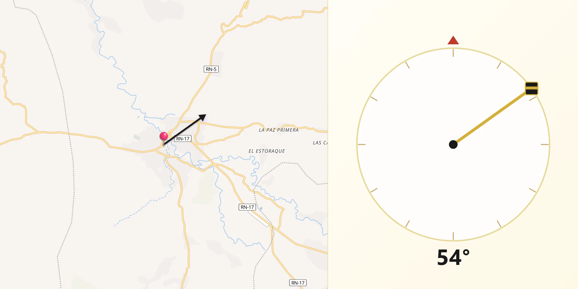 Dirección de la Qibla desde Salamá