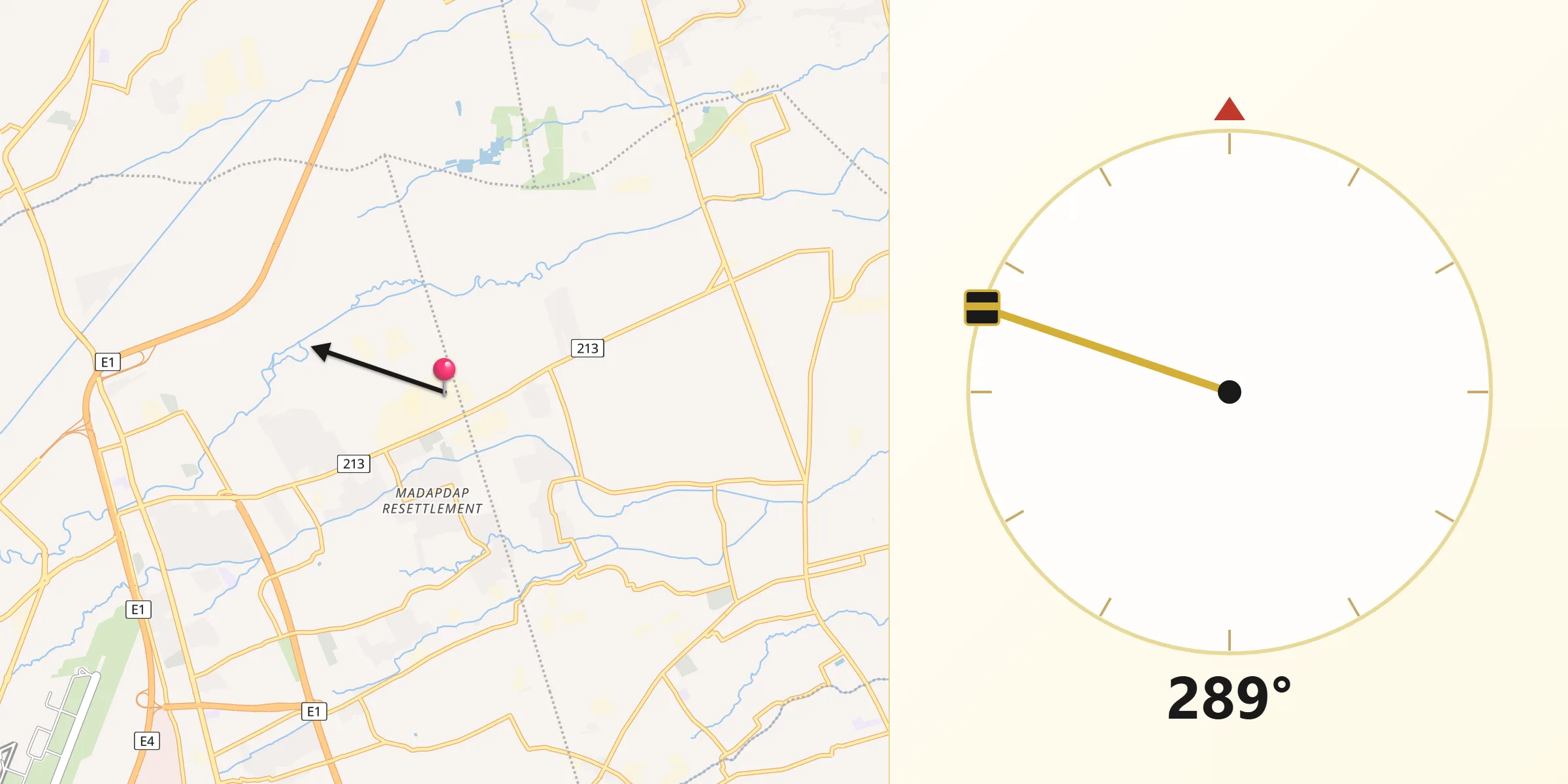 Qibla Direction from Magalang