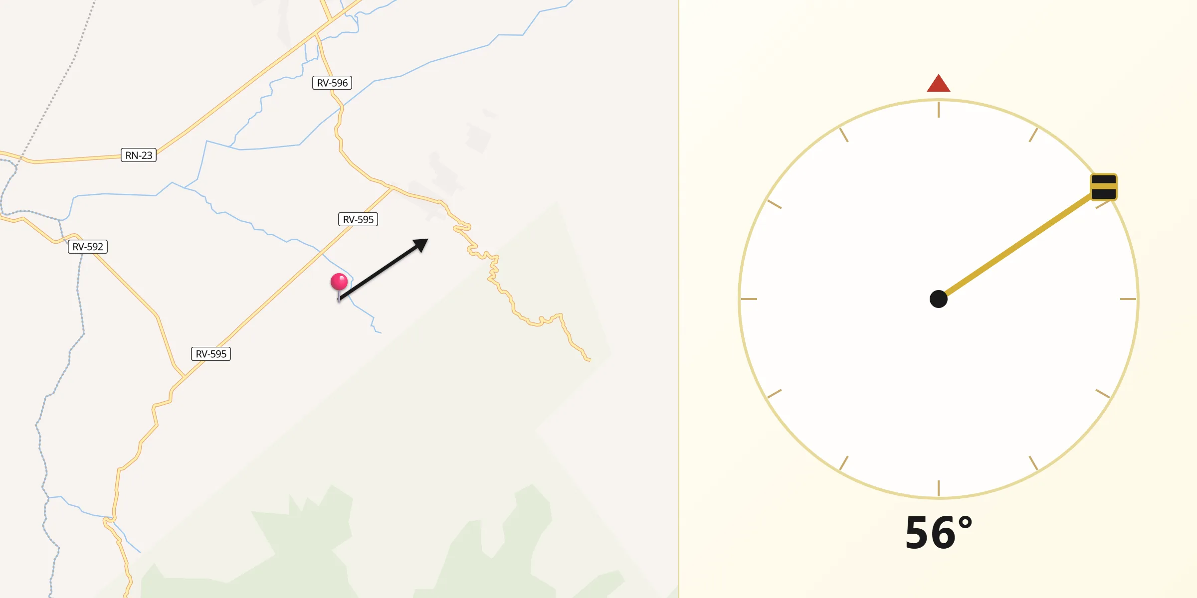 Dirección de la Qibla desde Nueva Esperanza