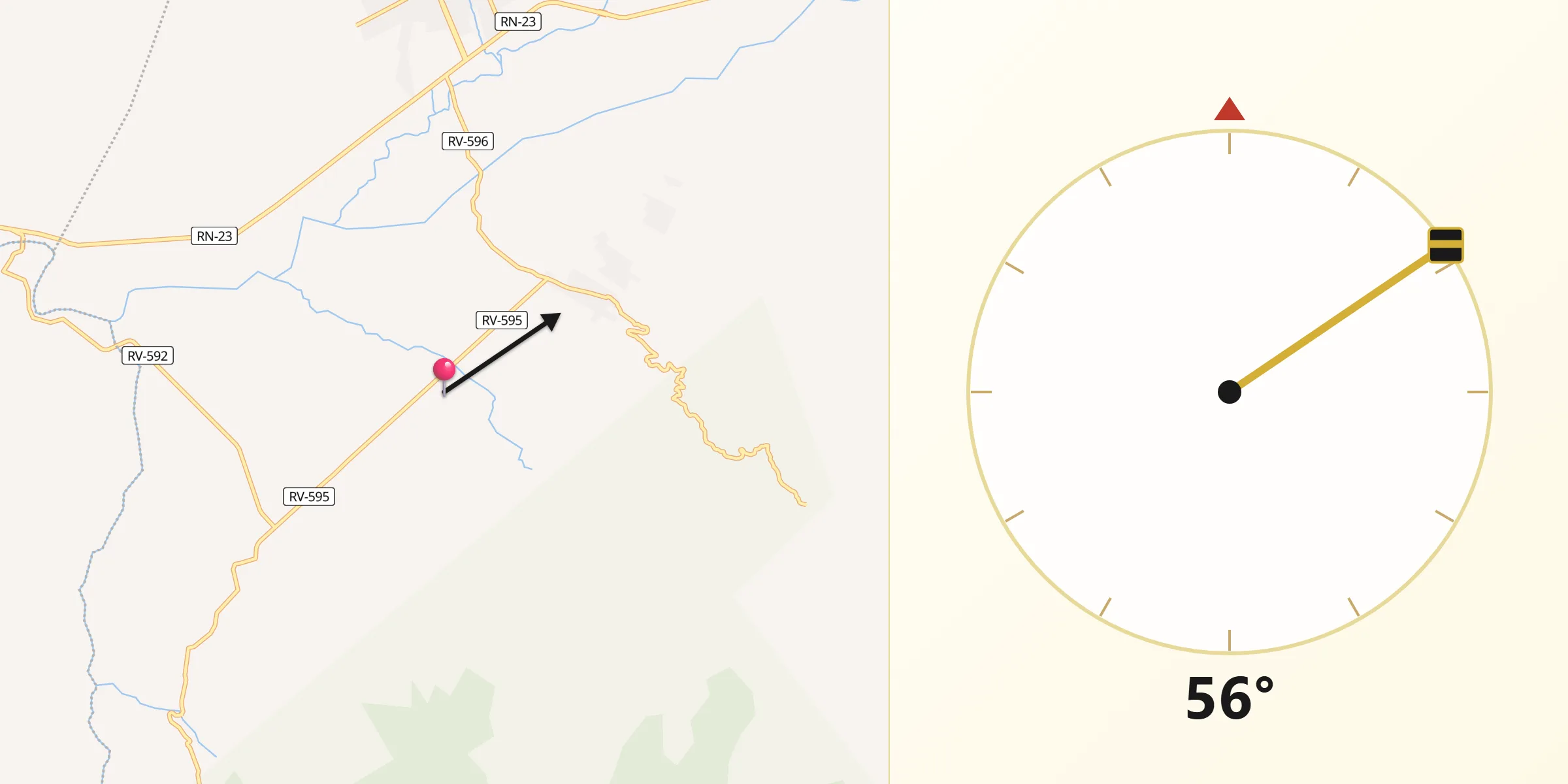 Dirección de la Qibla desde Mojimán