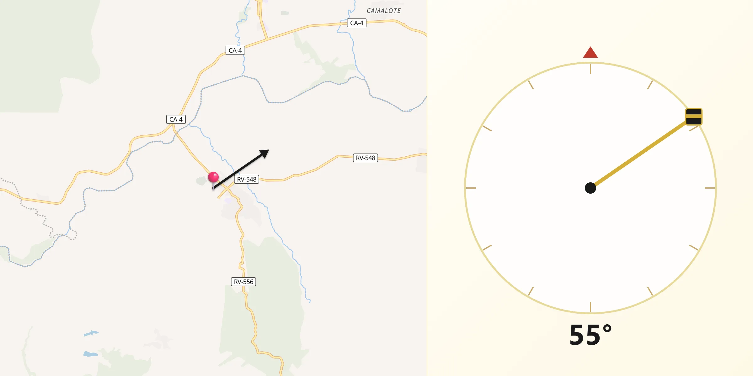 Dirección de la Qibla desde San Marcos
