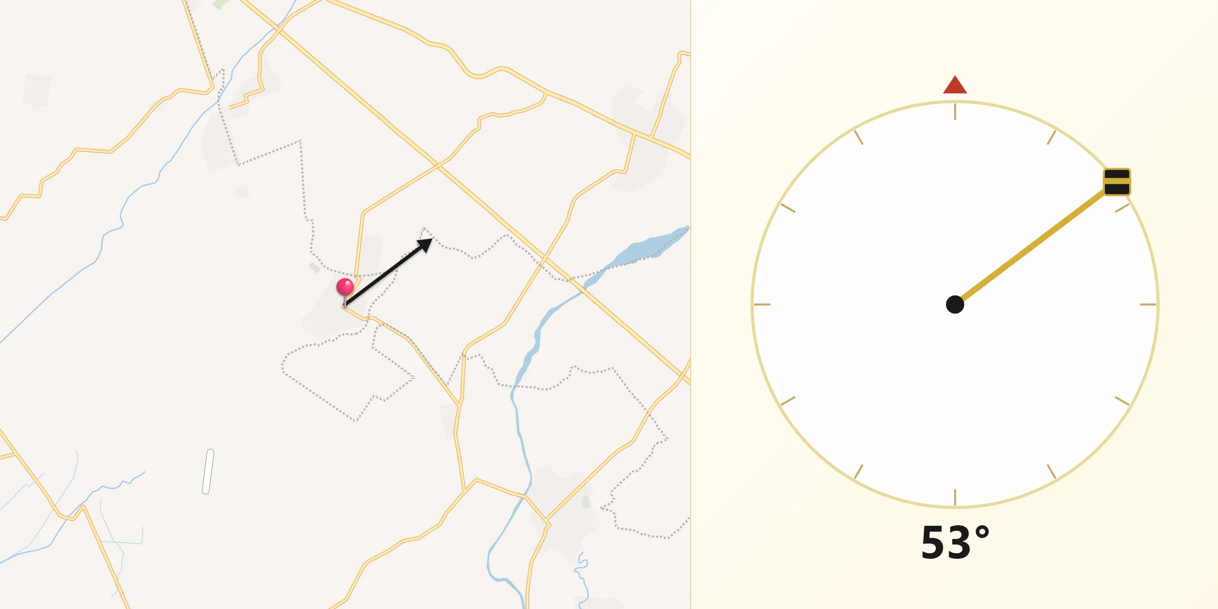 Dirección de la Qibla desde Soconusco