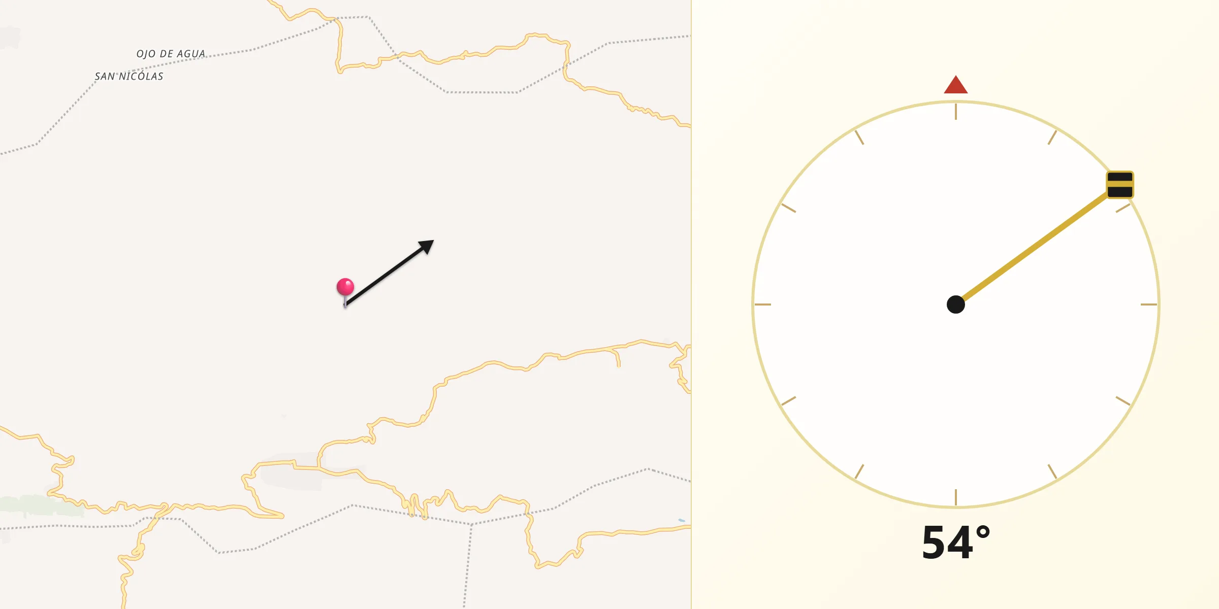 Dirección de la Qibla desde Municipio de Cunén