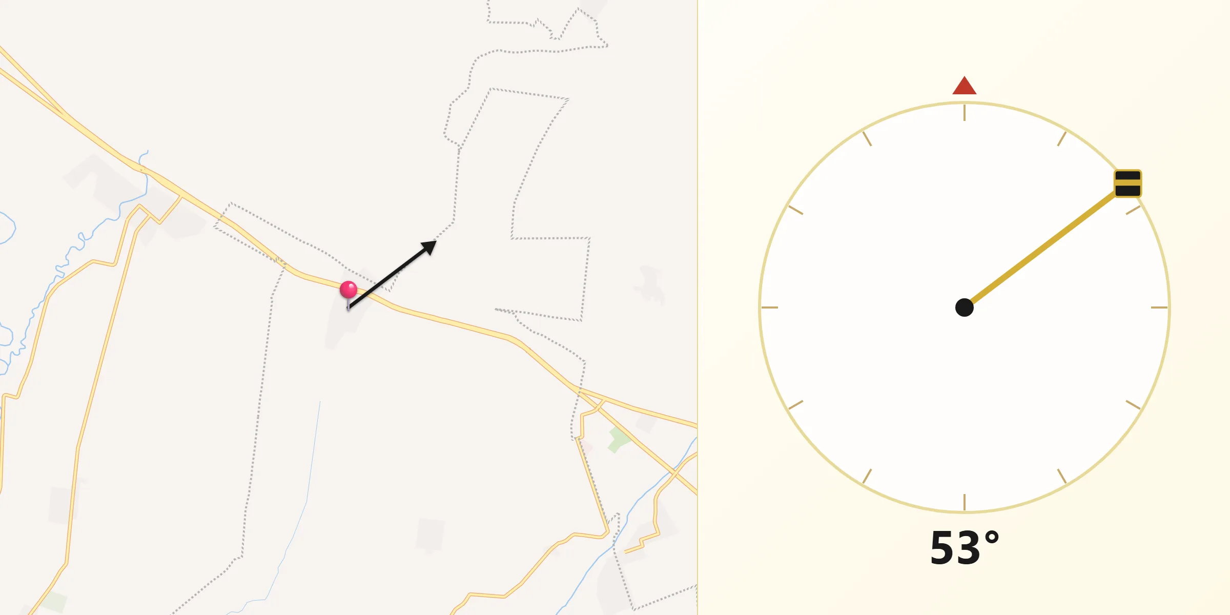 Dirección de la Qibla desde El Consuelo Ulapa